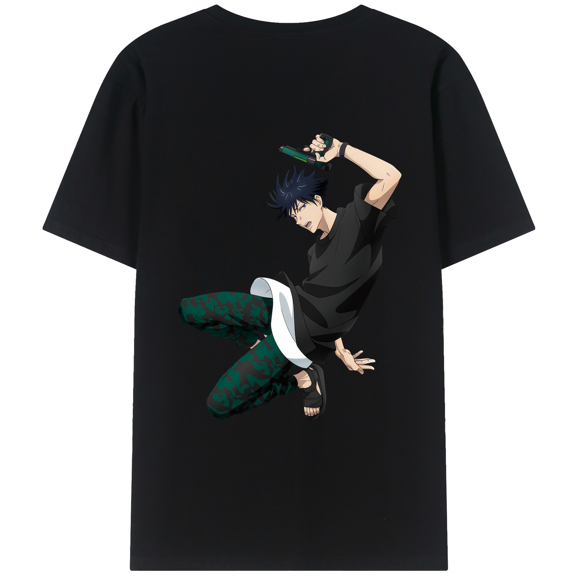 （画像用） 呪術廻戦 Jujutsu Kaisen 綿100％ メンズ半袖Tシャツ（バックプリント） 通気性