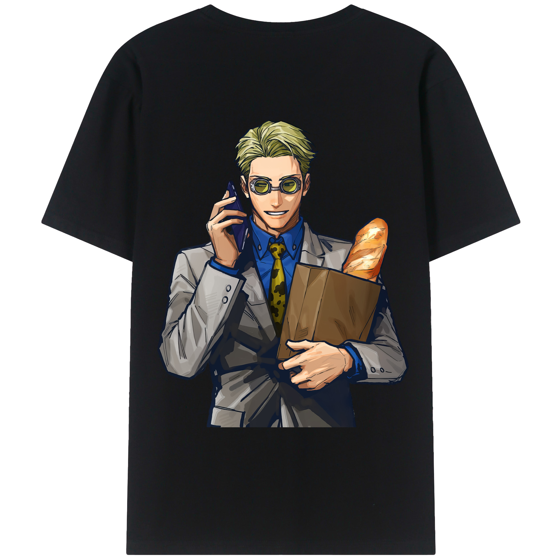 （画像用） 呪術廻戦 Jujutsu Kaisen 綿100％ メンズ半袖Tシャツ（バックプリント） 通気性