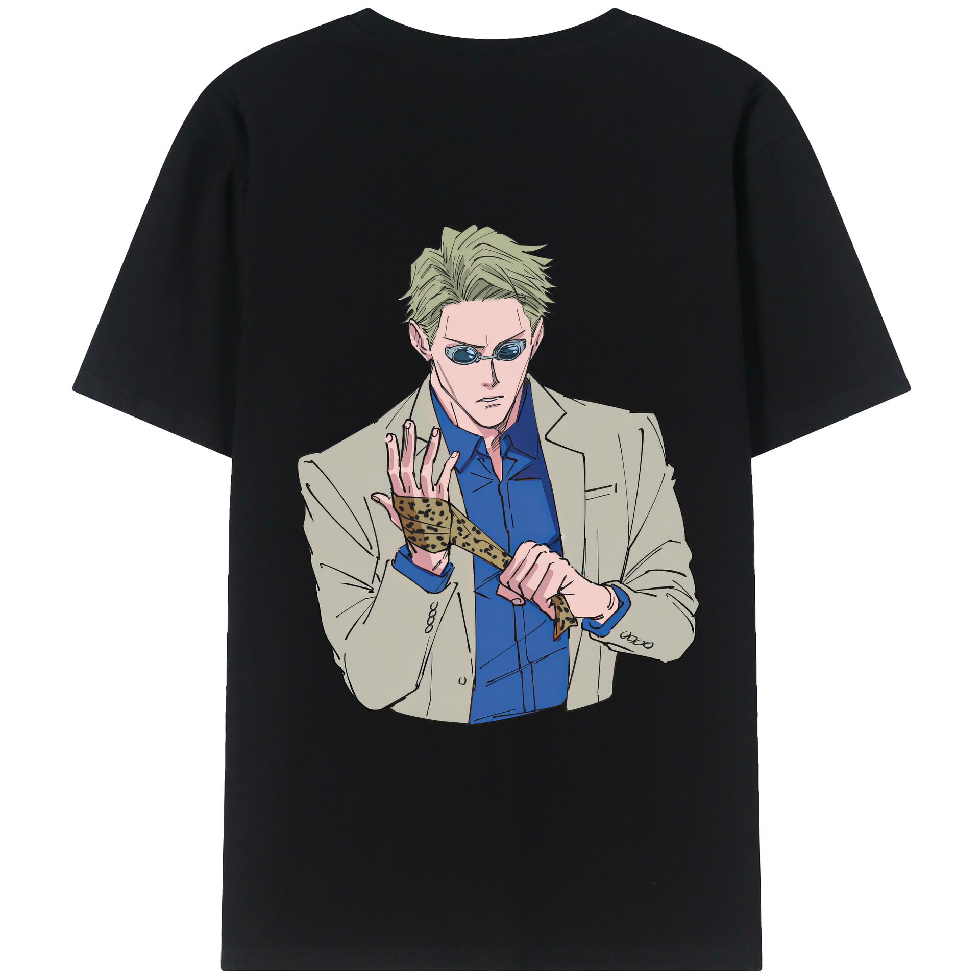 （画像用） 呪術廻戦 Jujutsu Kaisen 綿100％ メンズ半袖Tシャツ（バックプリント） 通気性