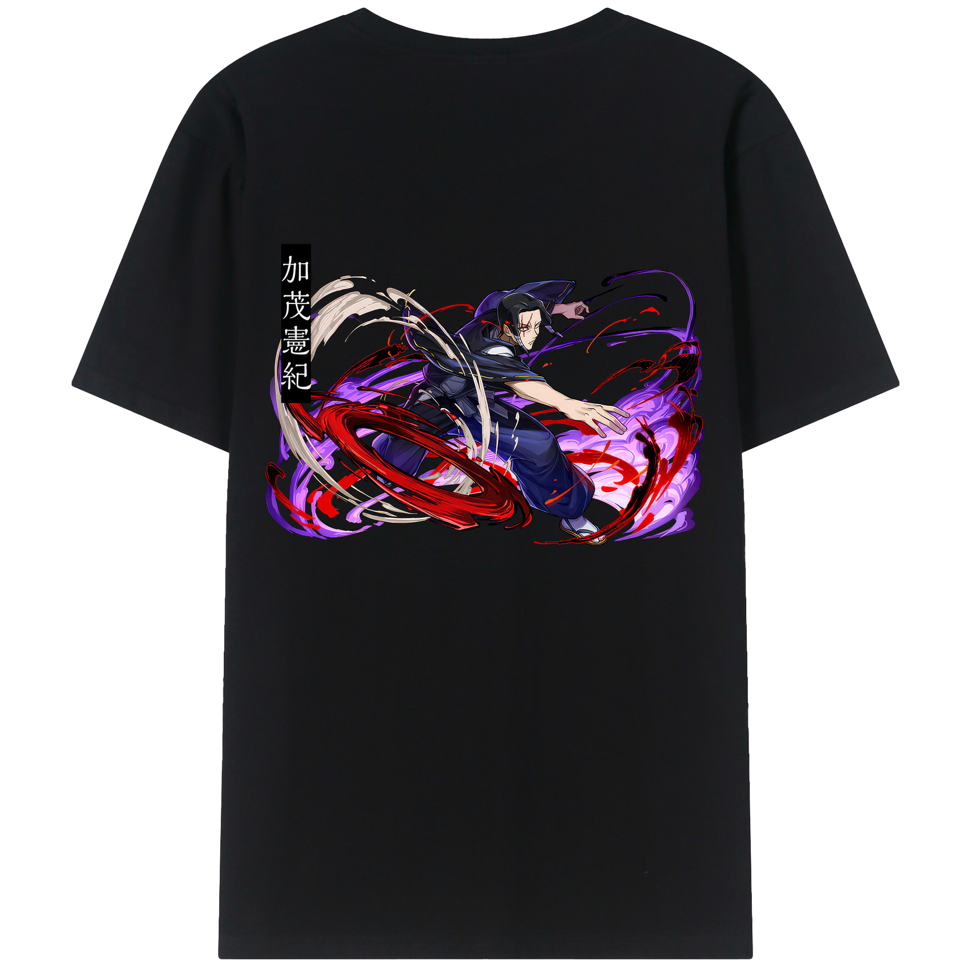 （画像用） 呪術廻戦 Jujutsu Kaisen 綿100％ メンズ半袖Tシャツ（バックプリント） 通気性