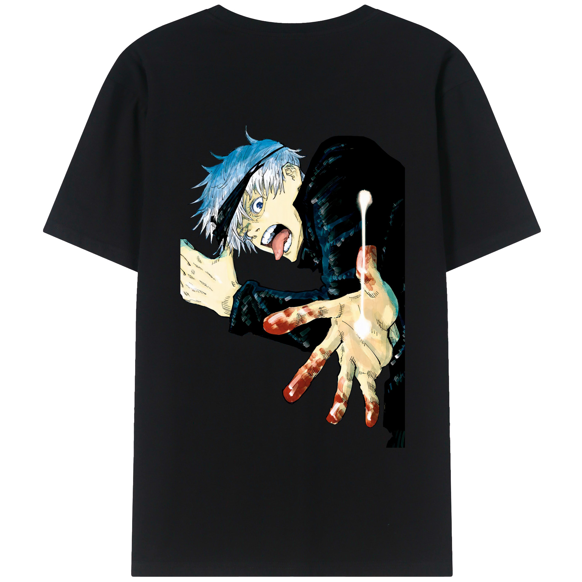 （画像用） 呪術廻戦 Jujutsu Kaisen 綿100％ メンズ半袖Tシャツ（バックプリント） 通気性