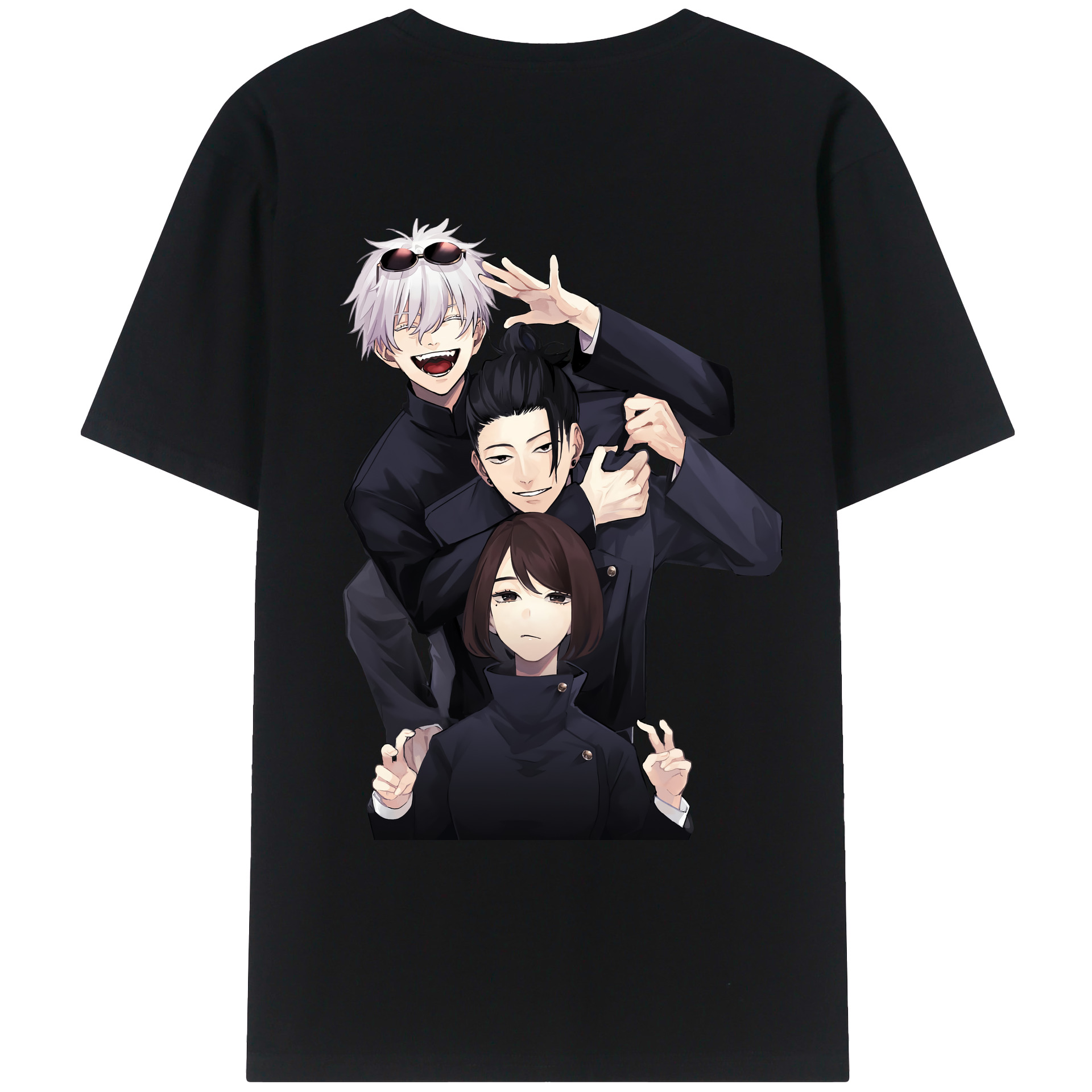（画像用） 呪術廻戦 Jujutsu Kaisen 綿100％ メンズ半袖Tシャツ（バックプリント） 通気性