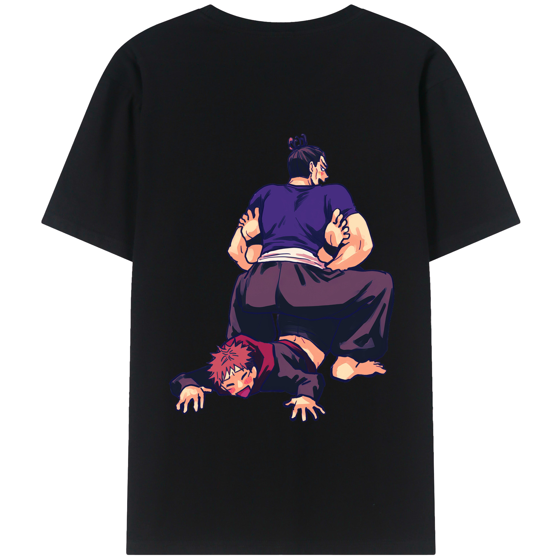 （画像用） 呪術廻戦 Jujutsu Kaisen 綿100％ メンズ半袖Tシャツ（バックプリント） 通気性
