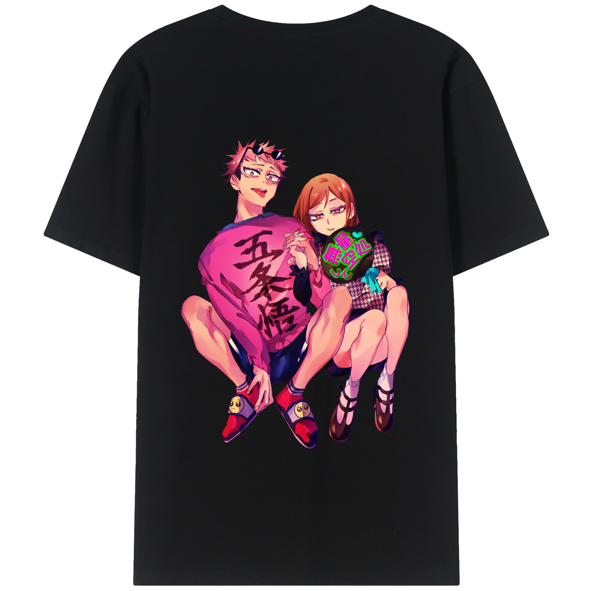 （画像用） 呪術廻戦 Jujutsu Kaisen 綿100％ メンズ半袖Tシャツ（バックプリント） 通気性