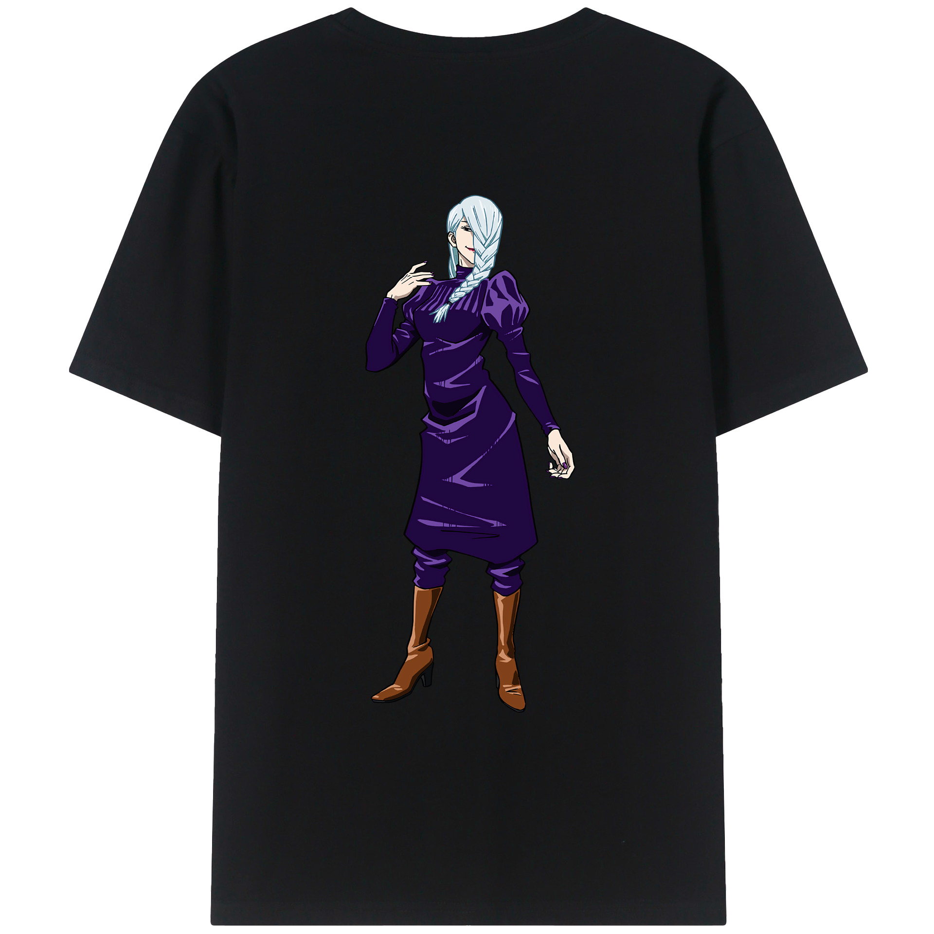 （画像用） 呪術廻戦 Jujutsu Kaisen 綿100％ メンズ半袖Tシャツ（バックプリント） 通気性