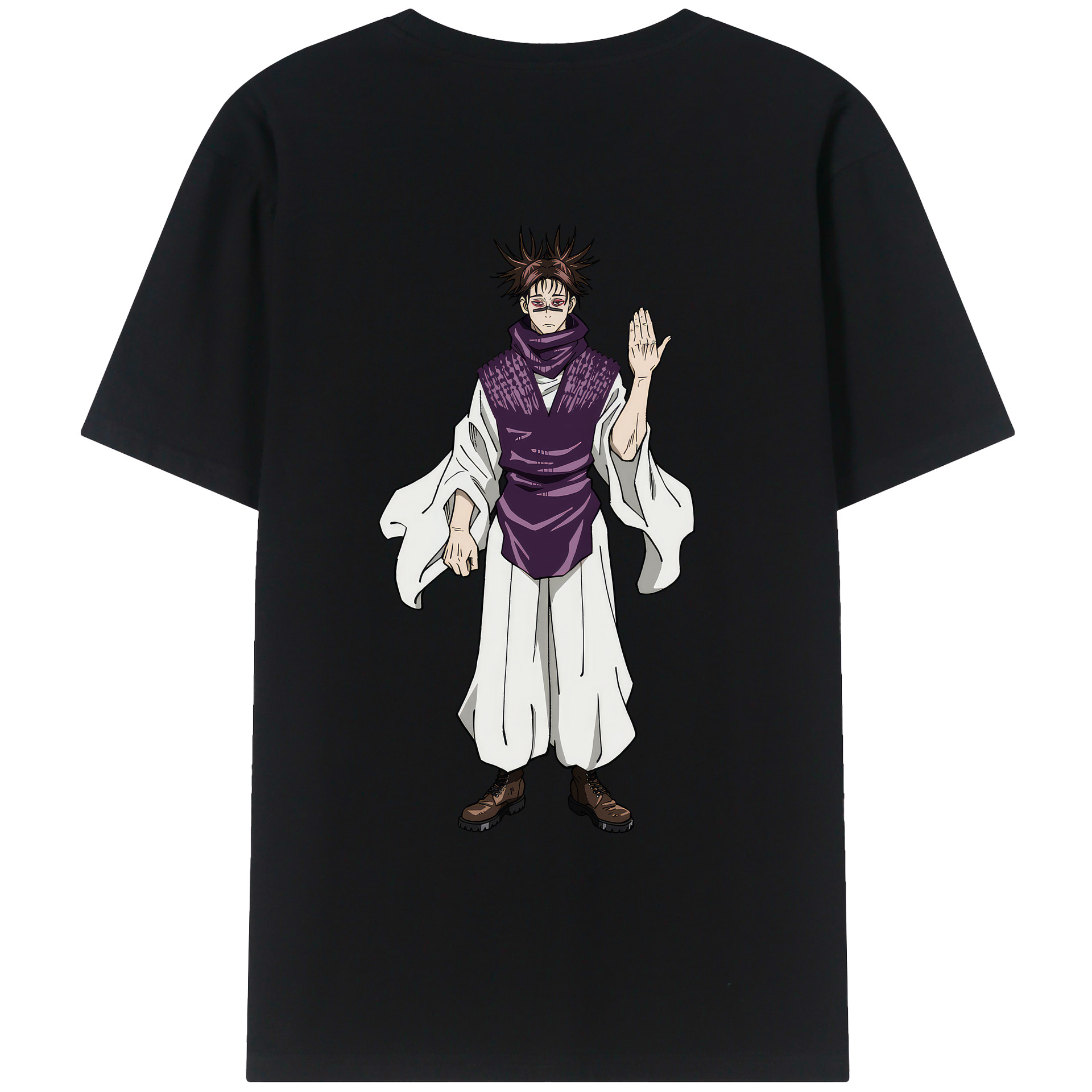 （画像用） 呪術廻戦 Jujutsu Kaisen 綿100％ メンズ半袖Tシャツ（バックプリント） 通気性