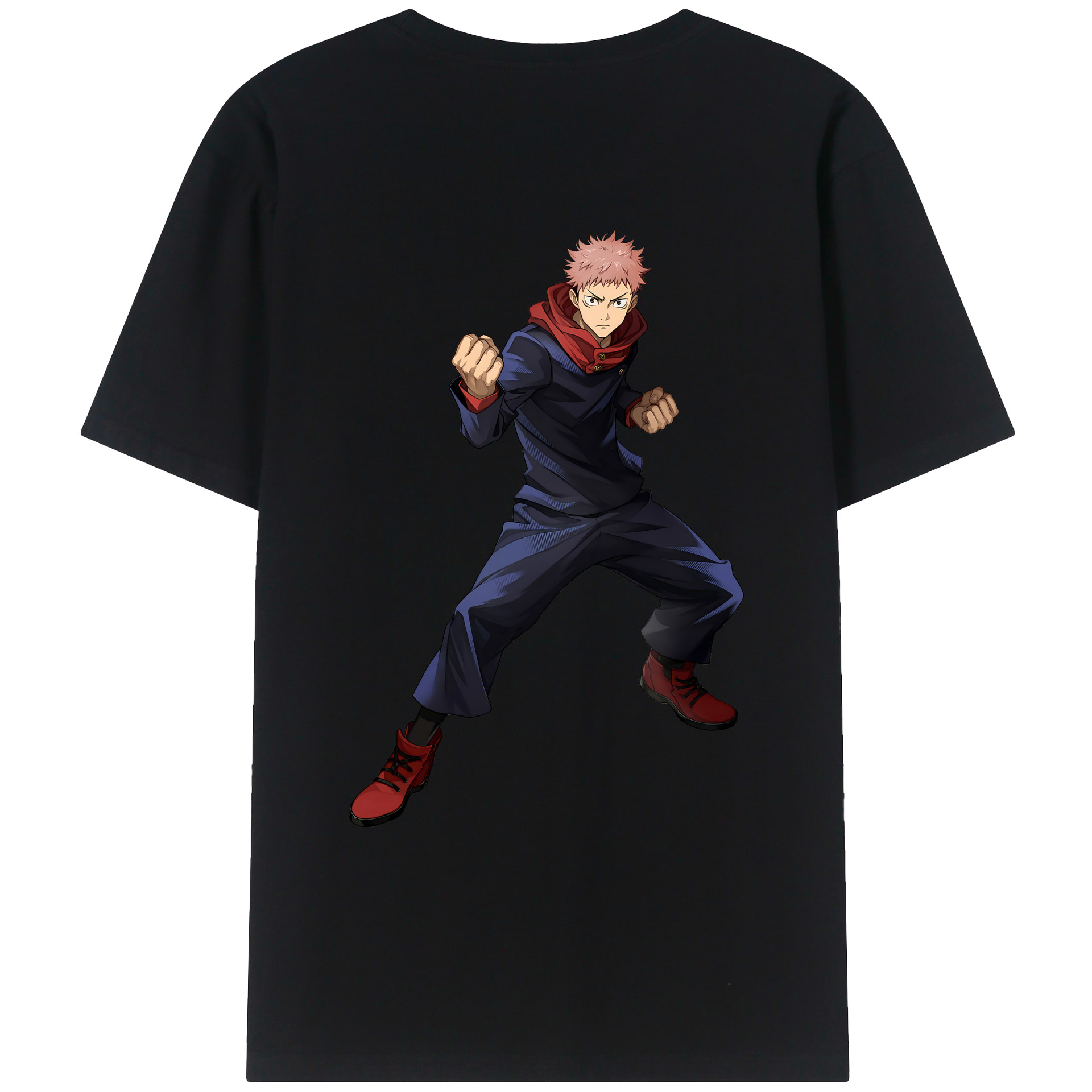 （画像用） 呪術廻戦 Jujutsu Kaisen 綿100％ メンズ半袖Tシャツ（バックプリント） 通気性