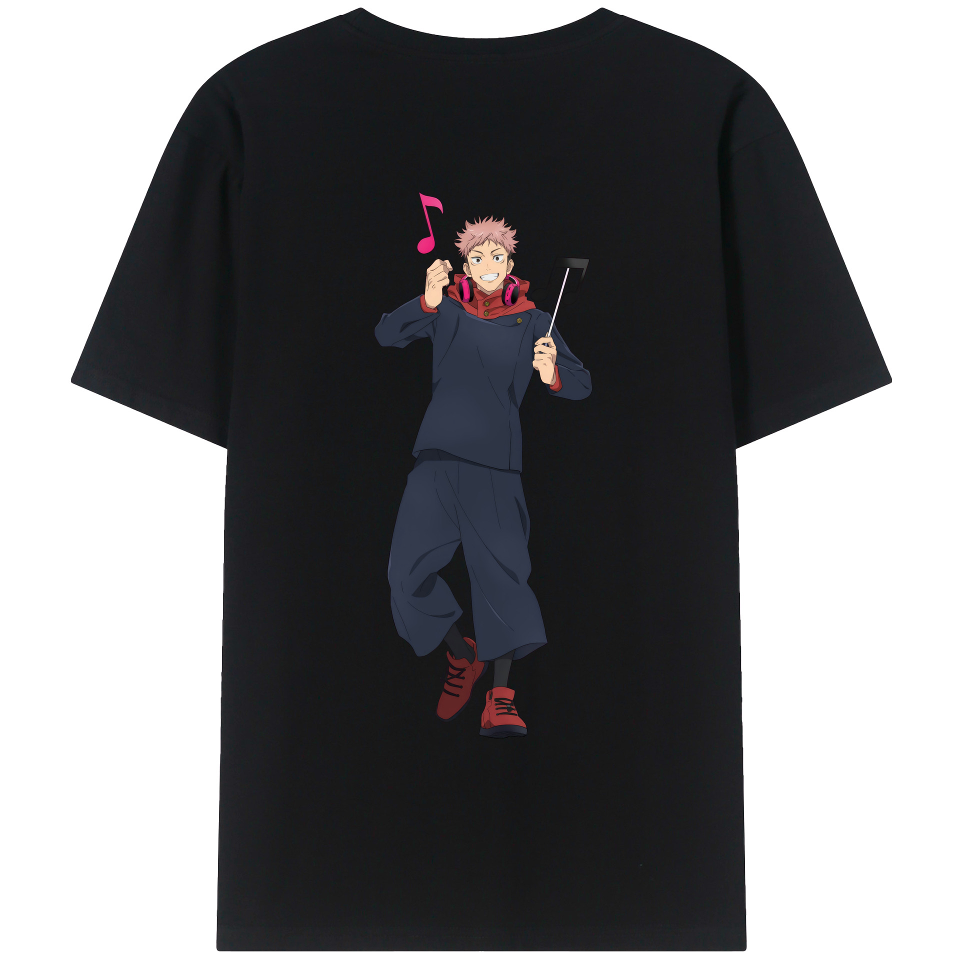 （画像用） 呪術廻戦 Jujutsu Kaisen 綿100％ メンズ半袖Tシャツ（バックプリント） 通気性