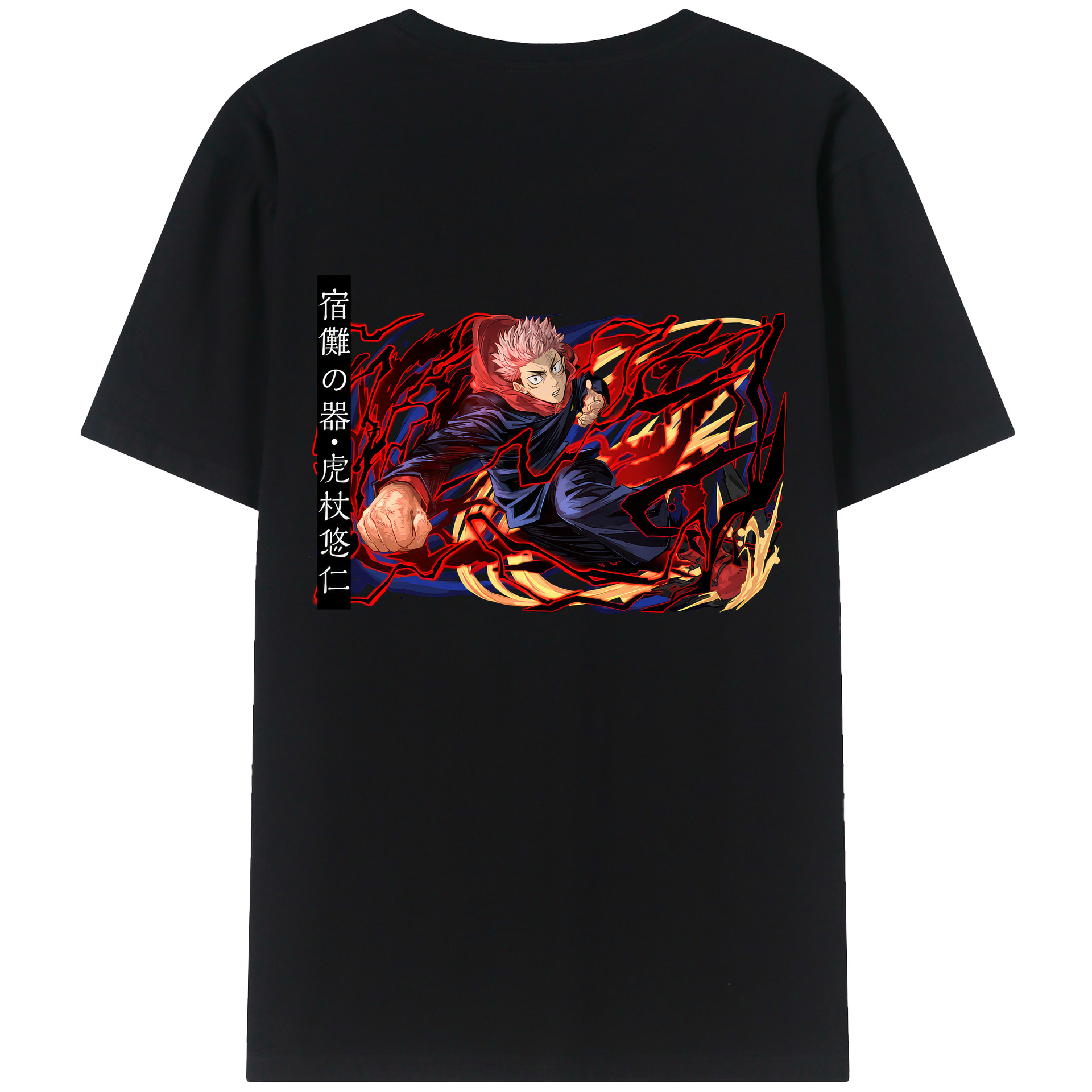 （画像用） 呪術廻戦 Jujutsu Kaisen 綿100％ メンズ半袖Tシャツ（バックプリント） 通気性