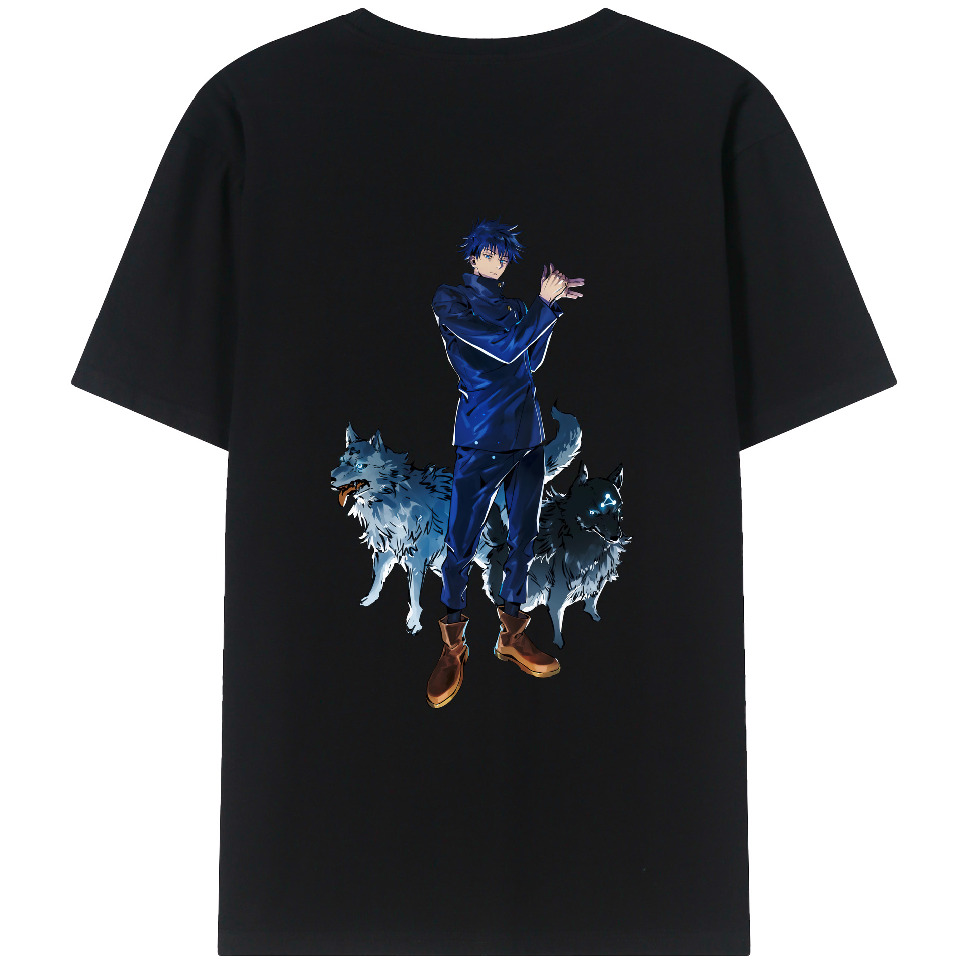 （画像用） 呪術廻戦 Jujutsu Kaisen 綿100％ メンズ半袖Tシャツ（バックプリント） 通気性