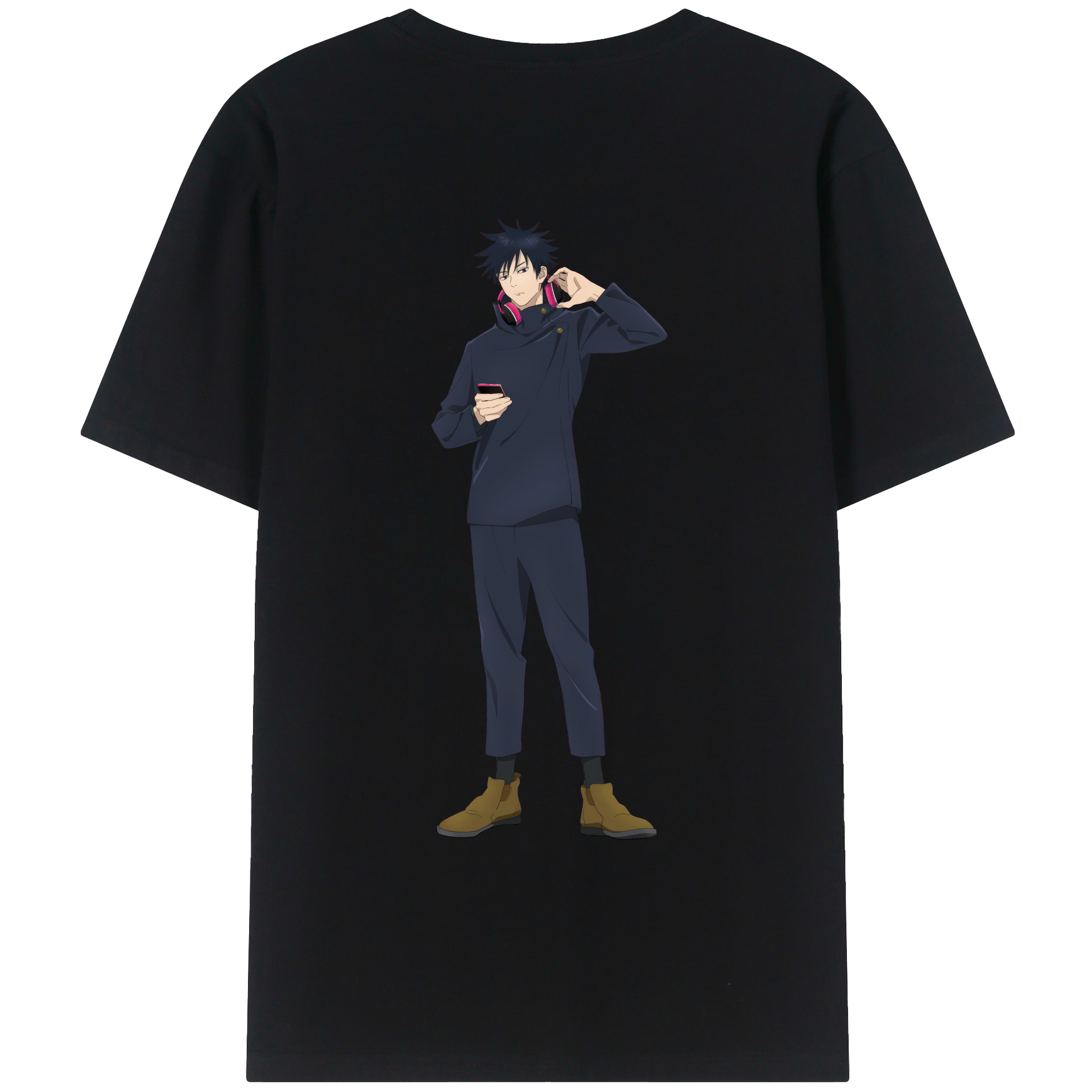 （画像用） 呪術廻戦 Jujutsu Kaisen 綿100％ メンズ半袖Tシャツ（バックプリント） 通気性