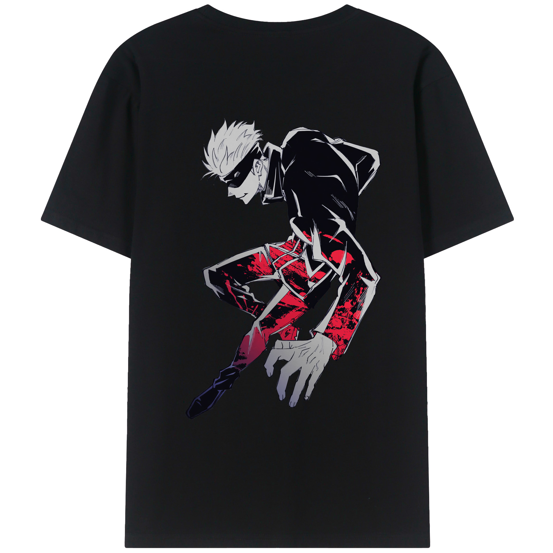 （画像用） 呪術廻戦 Jujutsu Kaisen 綿100％ メンズ半袖Tシャツ（バックプリント） 通気性