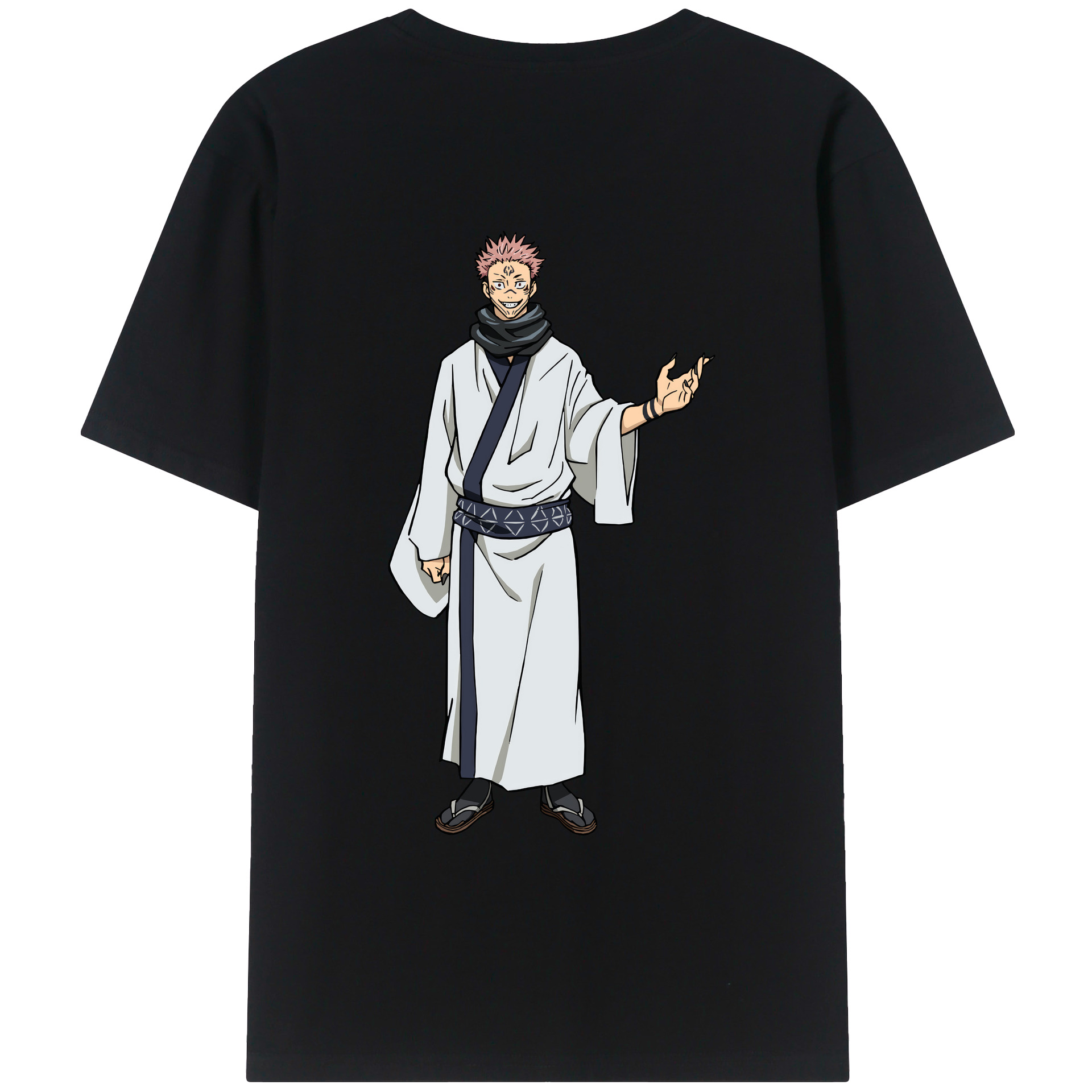 （画像用） 呪術廻戦 Jujutsu Kaisen 綿100％ メンズ半袖Tシャツ（バックプリント） 通気性