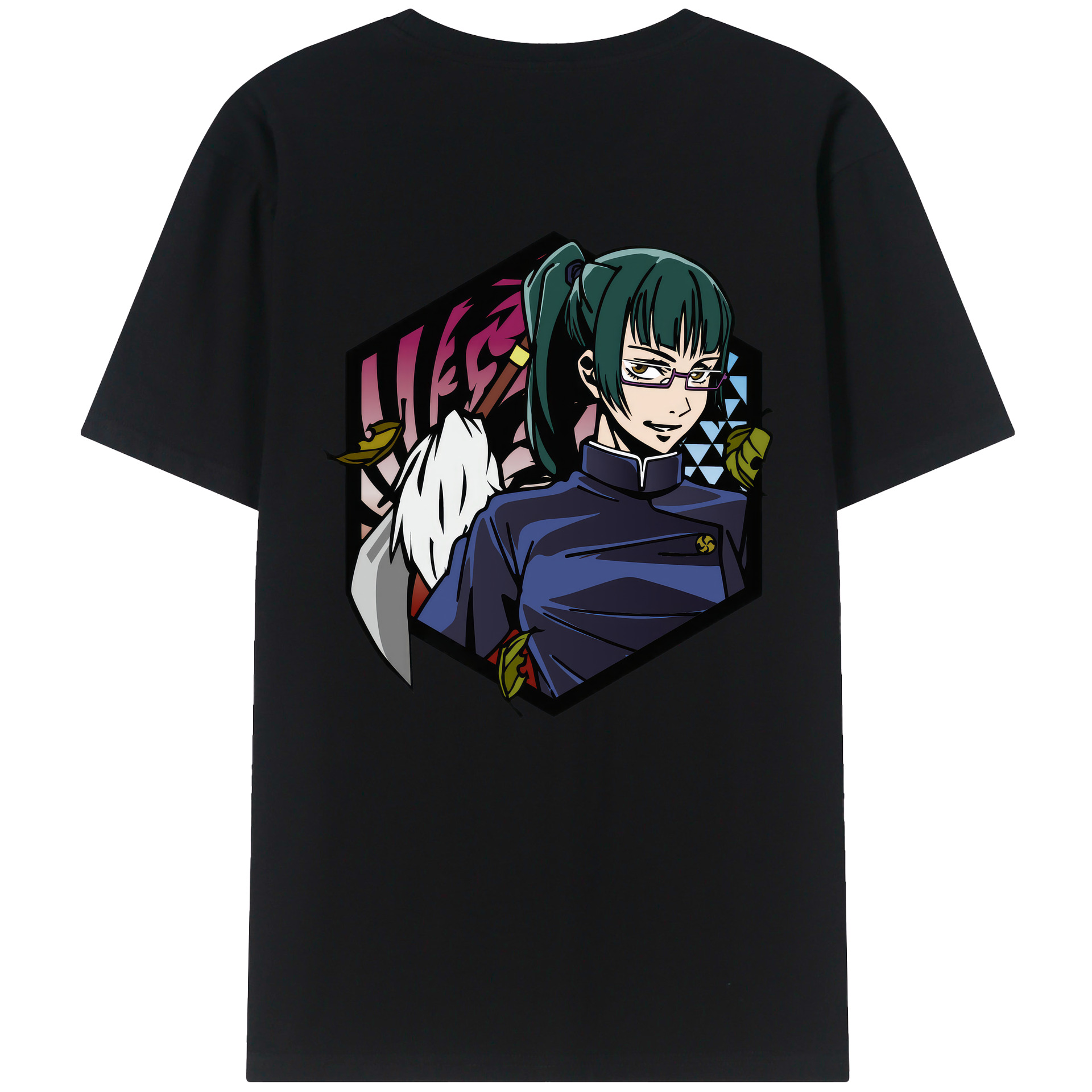 （画像用） 呪術廻戦 Jujutsu Kaisen 綿100％ メンズ半袖Tシャツ（バックプリント） 通気性