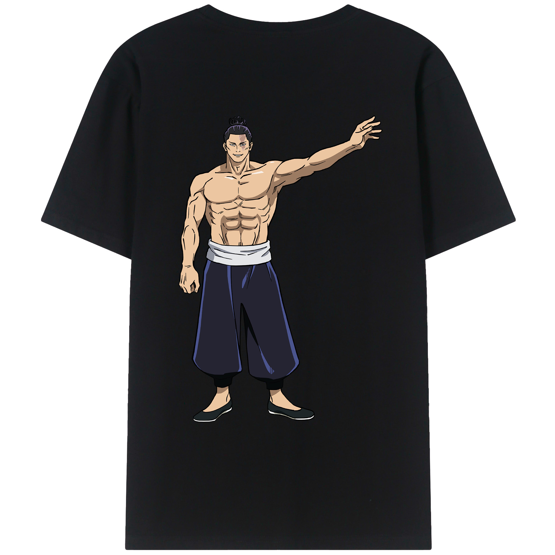 （画像用） 呪術廻戦 Jujutsu Kaisen 綿100％ メンズ半袖Tシャツ（バックプリント） 通気性
