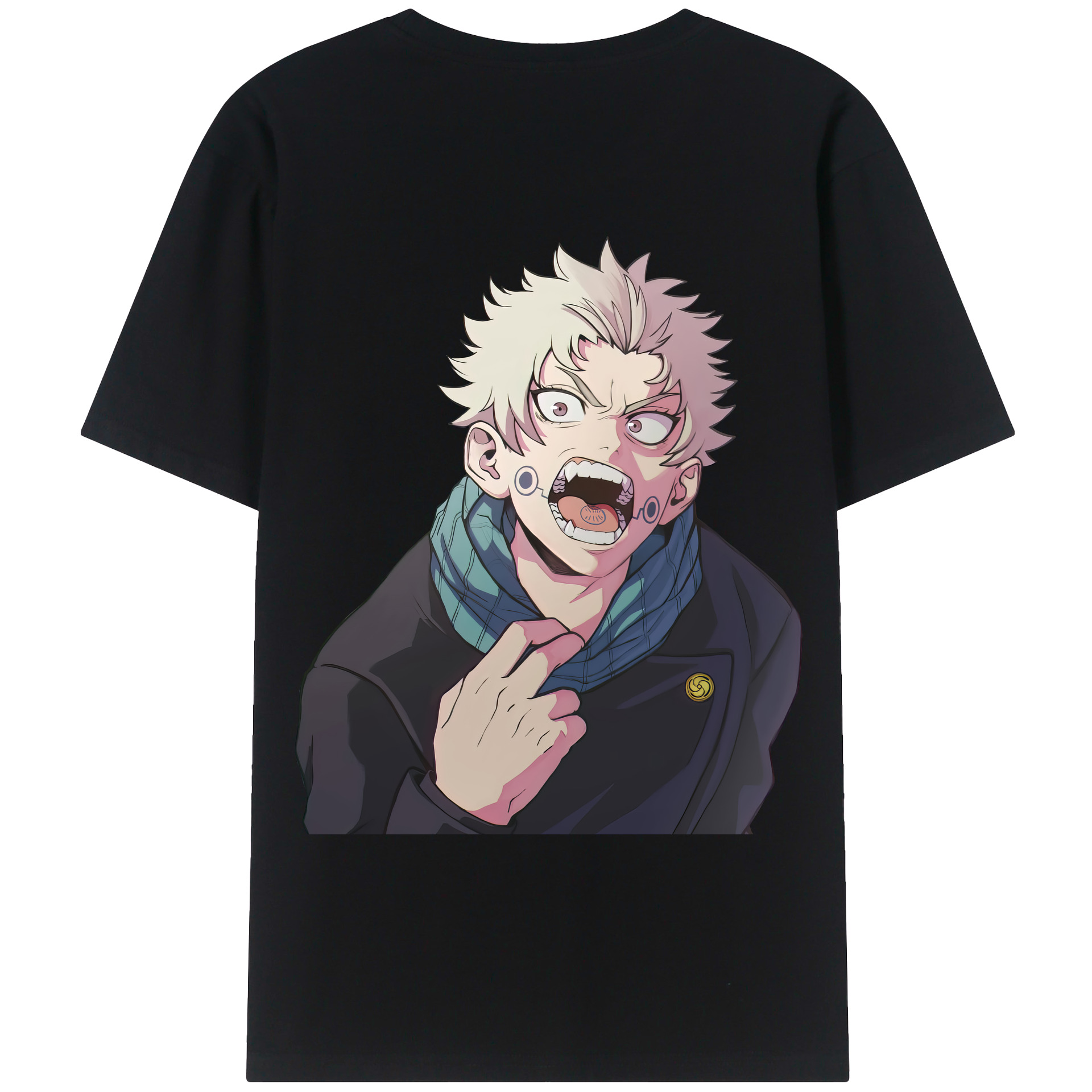 （画像用） 呪術廻戦 Jujutsu Kaisen 綿100％ メンズ半袖Tシャツ（バックプリント） 通気性