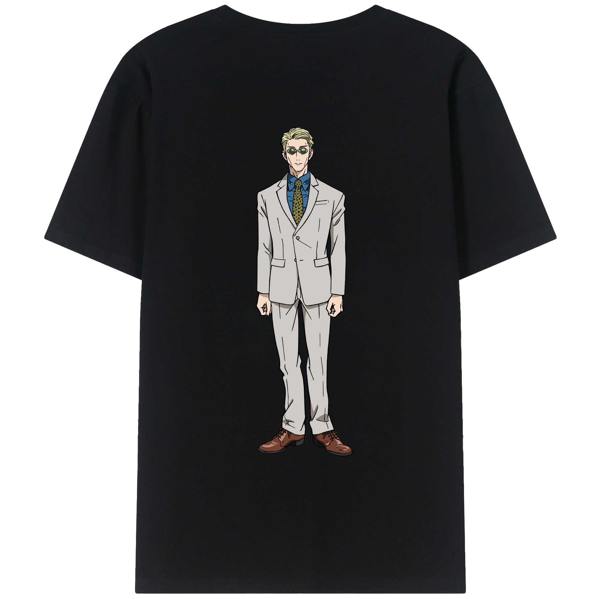 （画像用） 呪術廻戦 Jujutsu Kaisen 綿100％ メンズ半袖Tシャツ（バックプリント） 通気性