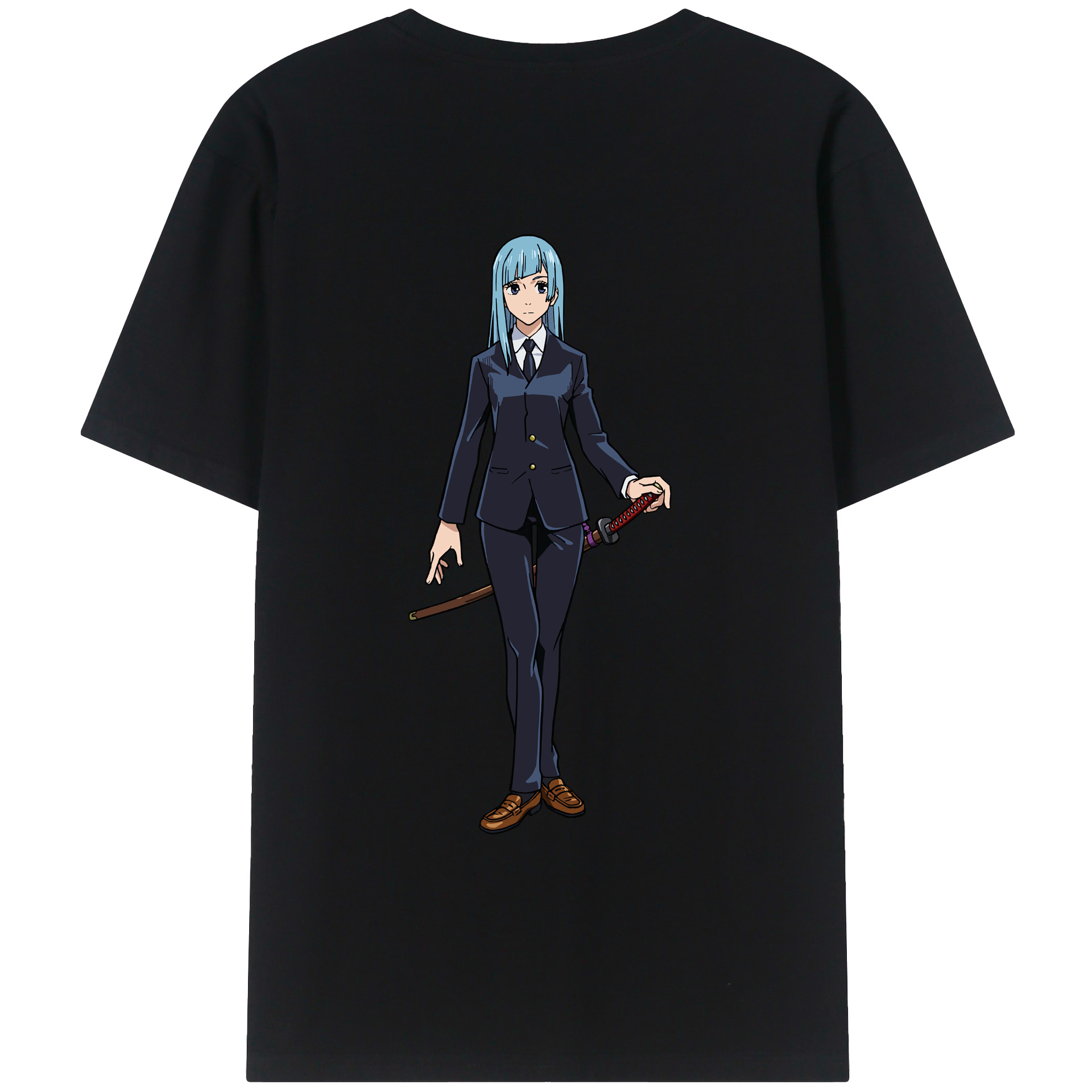 （画像用） 呪術廻戦 Jujutsu Kaisen 綿100％ メンズ半袖Tシャツ（バックプリント） 通気性