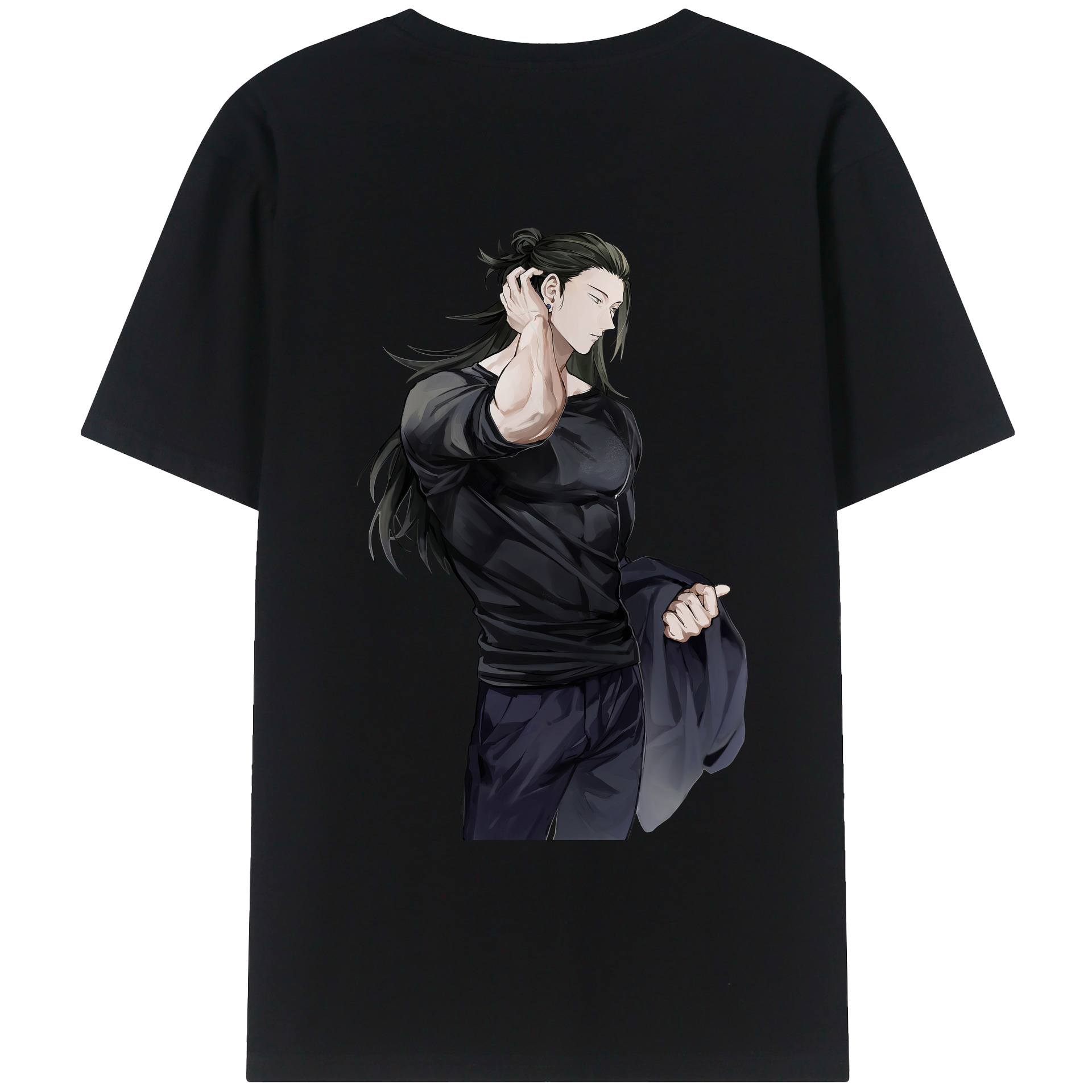 （画像用） 呪術廻戦 Jujutsu Kaisen 綿100％ メンズ半袖Tシャツ（バックプリント） 通気性