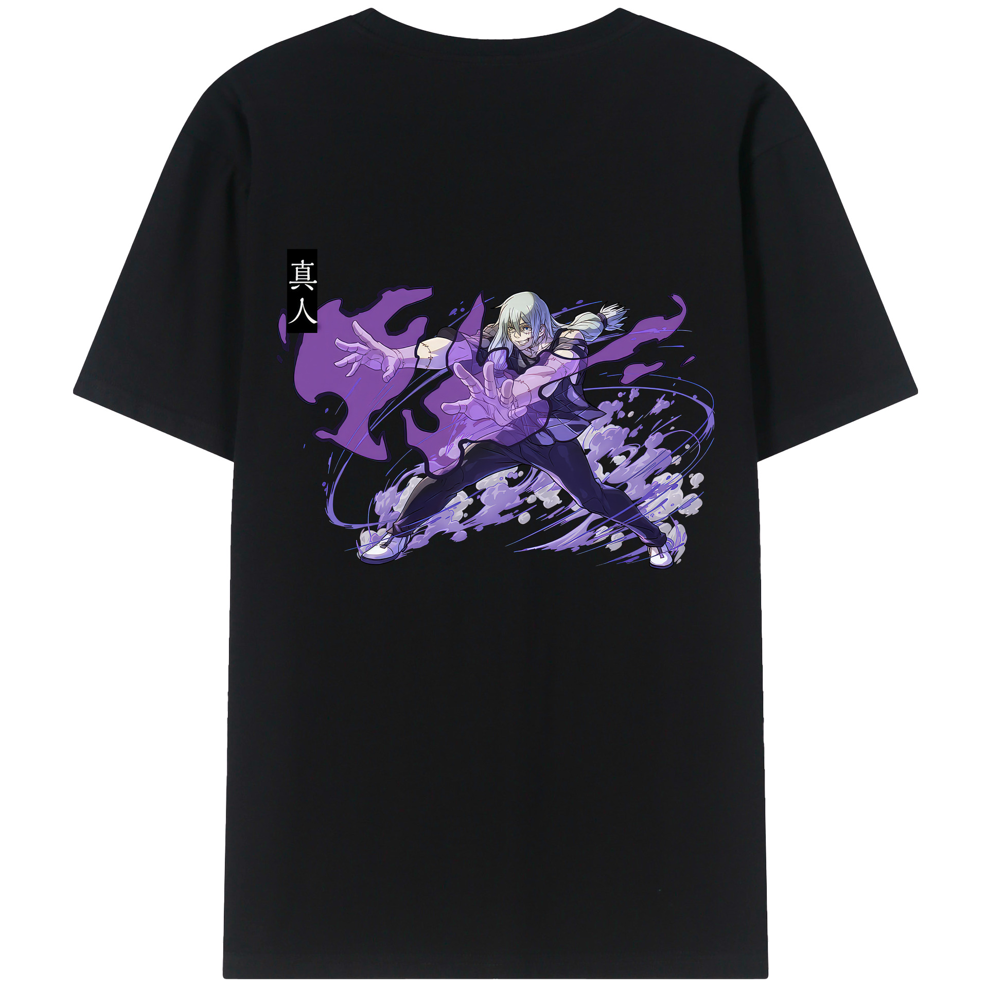 （画像用） 呪術廻戦 Jujutsu Kaisen 綿100％ メンズ半袖Tシャツ（バックプリント） 通気性