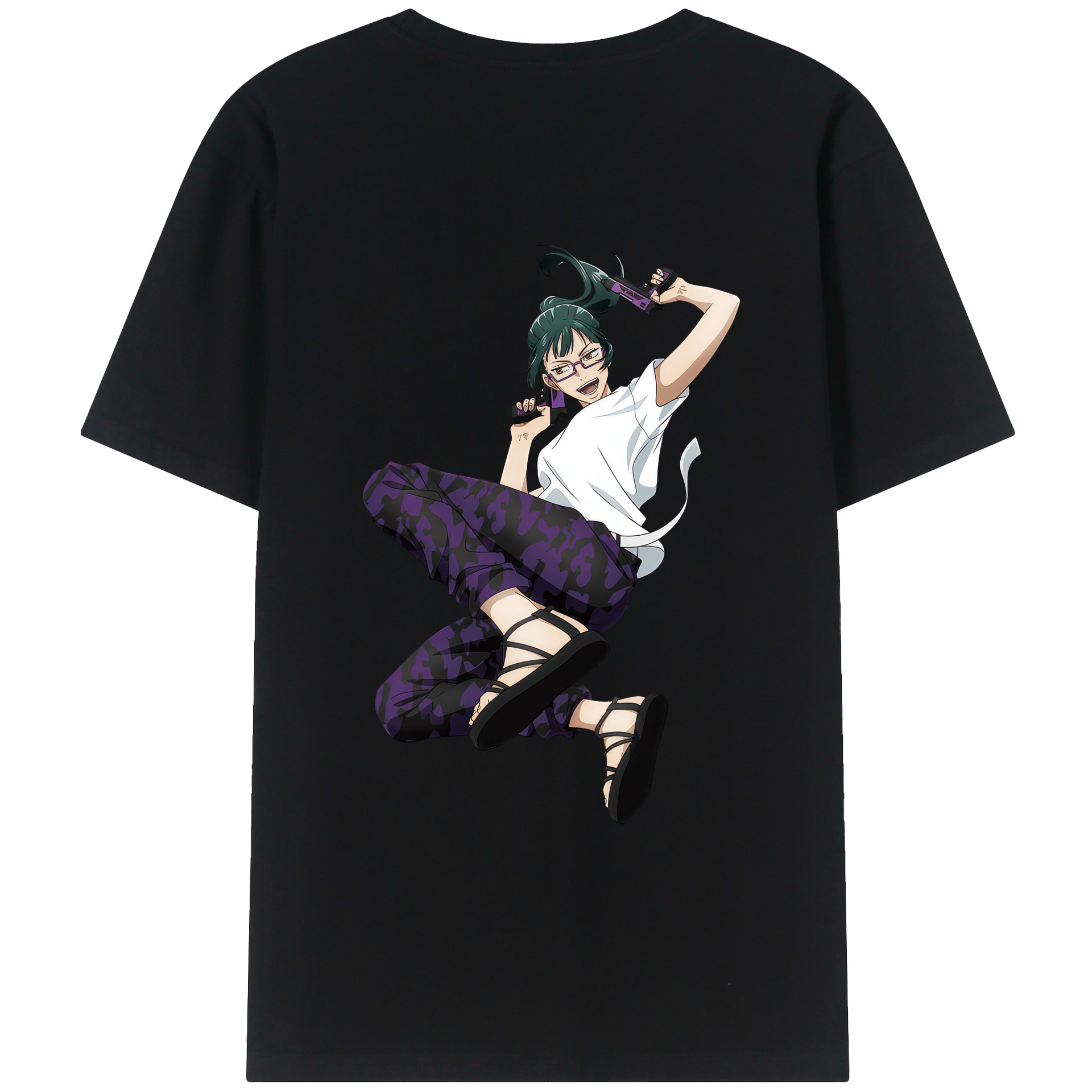 （画像用） 呪術廻戦 Jujutsu Kaisen 綿100％ メンズ半袖Tシャツ（バックプリント） 通気性