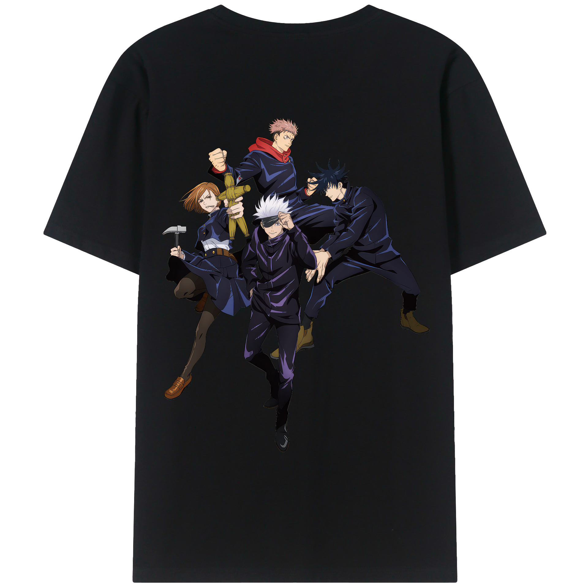 （画像用） 呪術廻戦 Jujutsu Kaisen 綿100％ メンズ半袖Tシャツ（バックプリント） 通気性