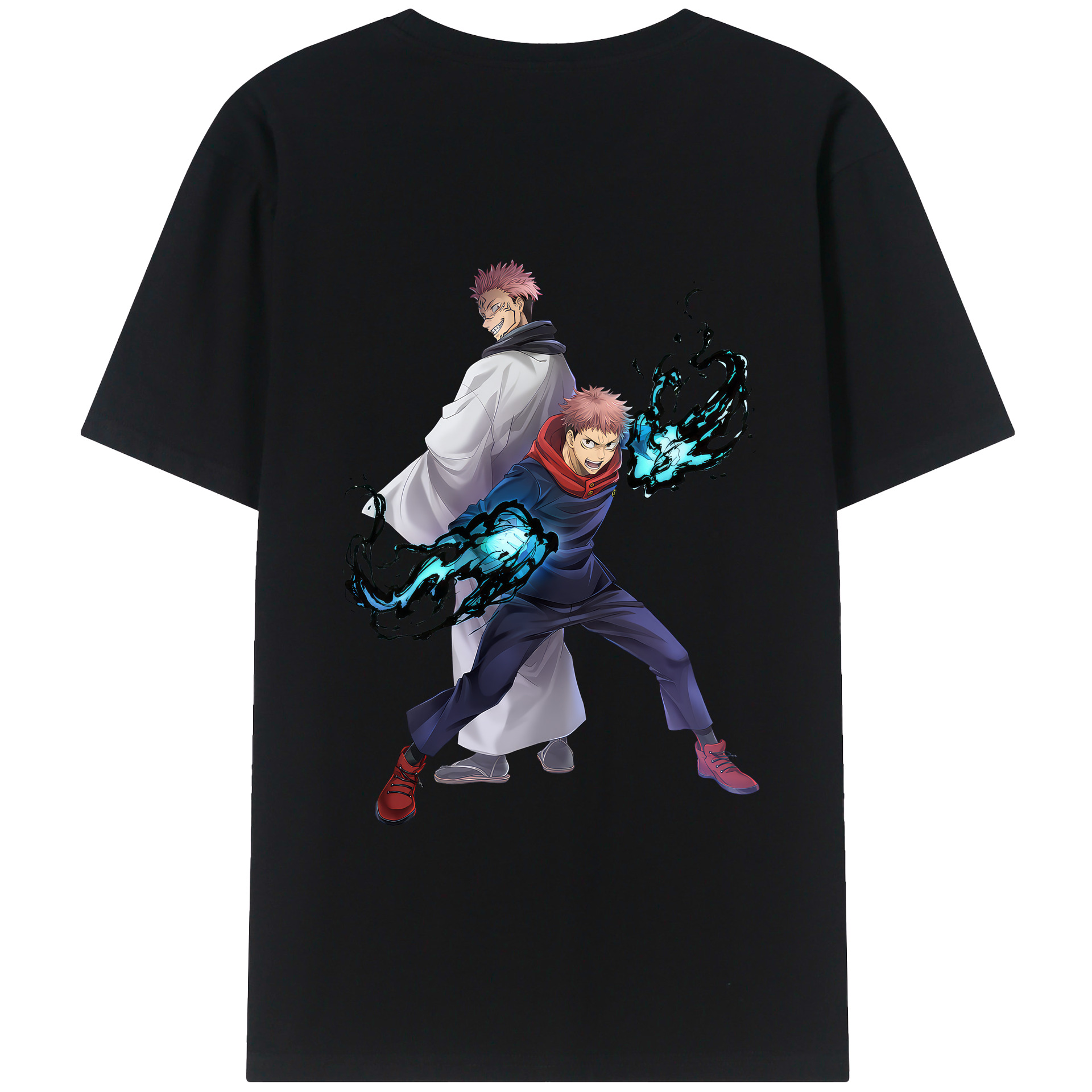 （画像用） 呪術廻戦 Jujutsu Kaisen 綿100％ メンズ半袖Tシャツ（バックプリント） 通気性