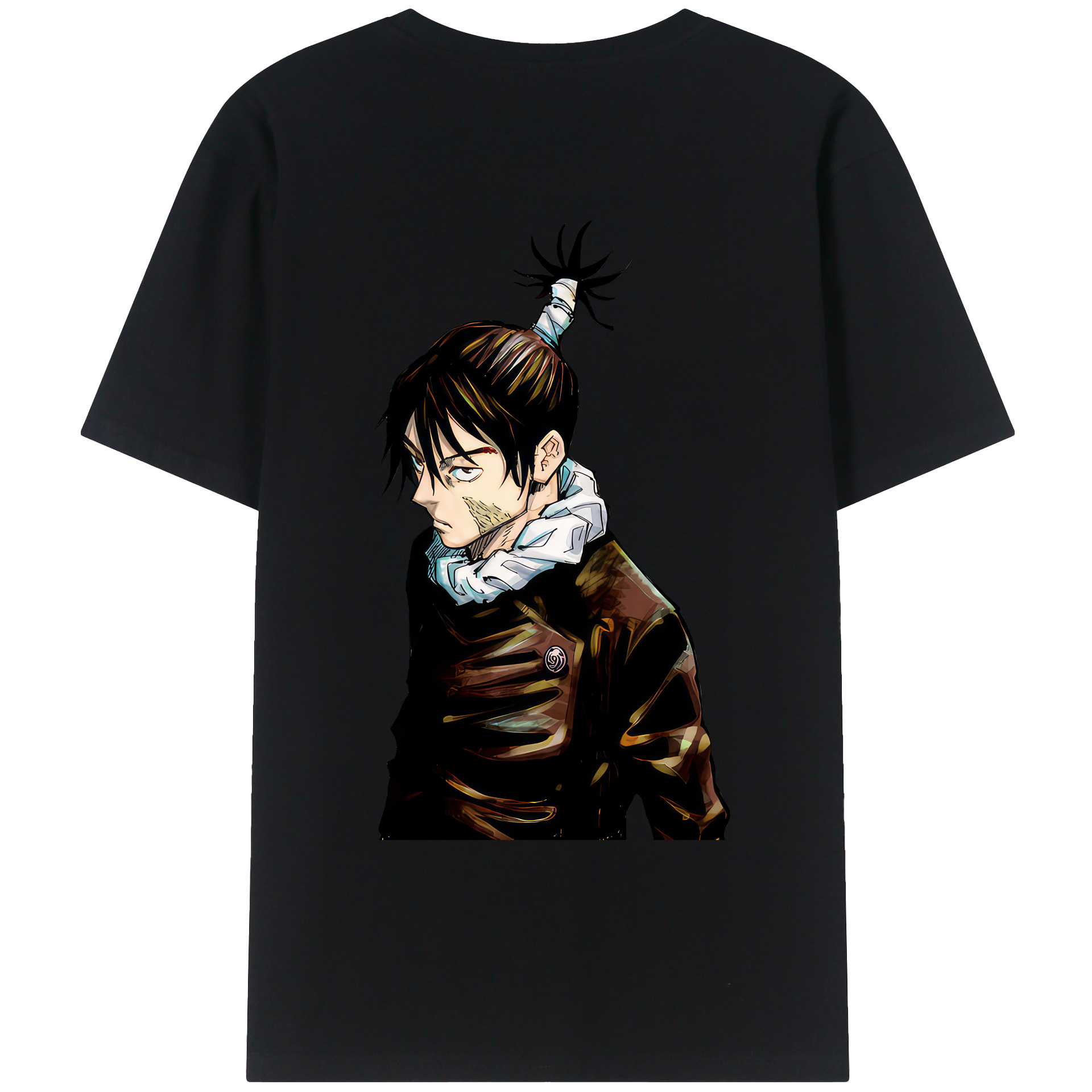 （画像用） 呪術廻戦 Jujutsu Kaisen 綿100％ メンズ半袖Tシャツ（バックプリント） 通気性
