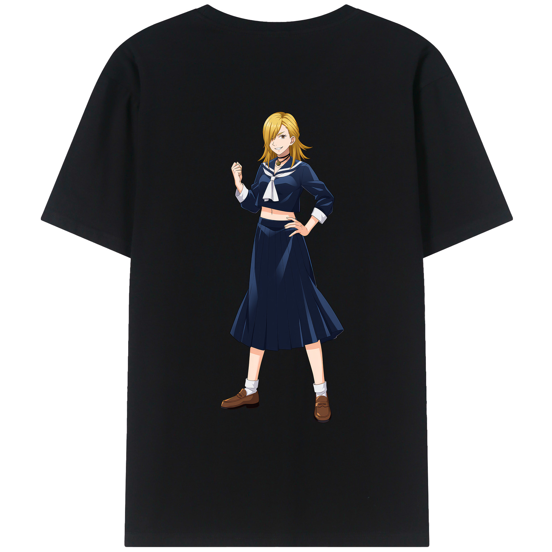 （画像用） 呪術廻戦 Jujutsu Kaisen 綿100％ メンズ半袖Tシャツ（バックプリント） 通気性