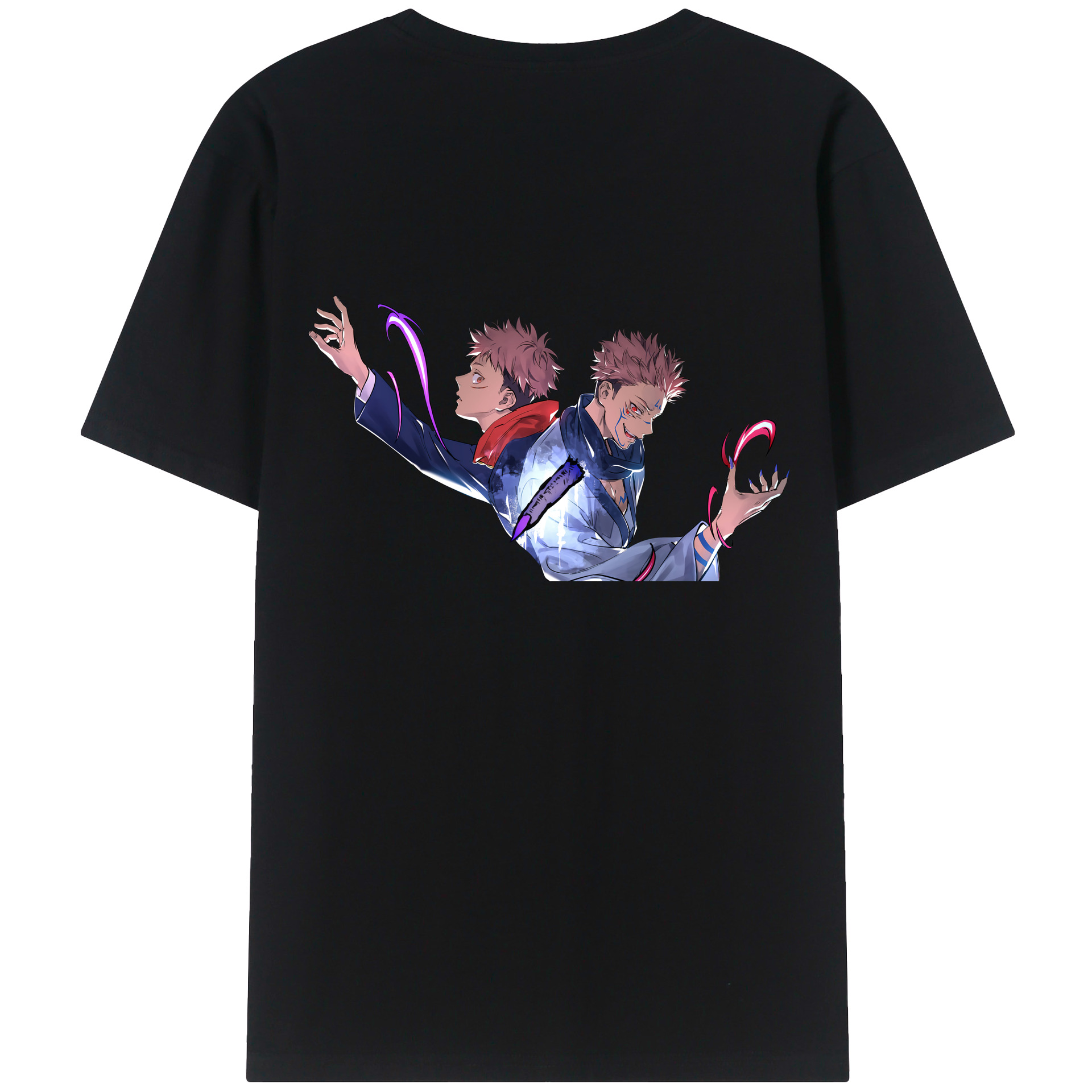 （画像用） 呪術廻戦 Jujutsu Kaisen 綿100％ メンズ半袖Tシャツ（バックプリント） 通気性