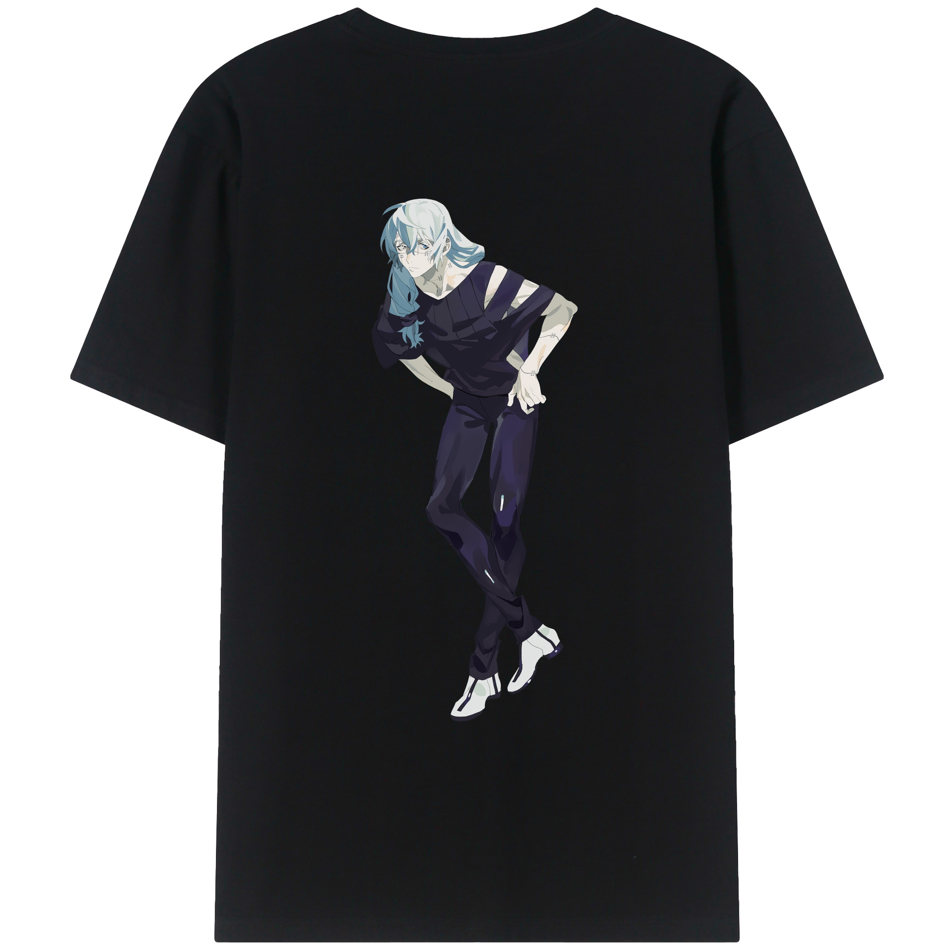 （画像用） 呪術廻戦 Jujutsu Kaisen 綿100％ メンズ半袖Tシャツ（バックプリント） 通気性