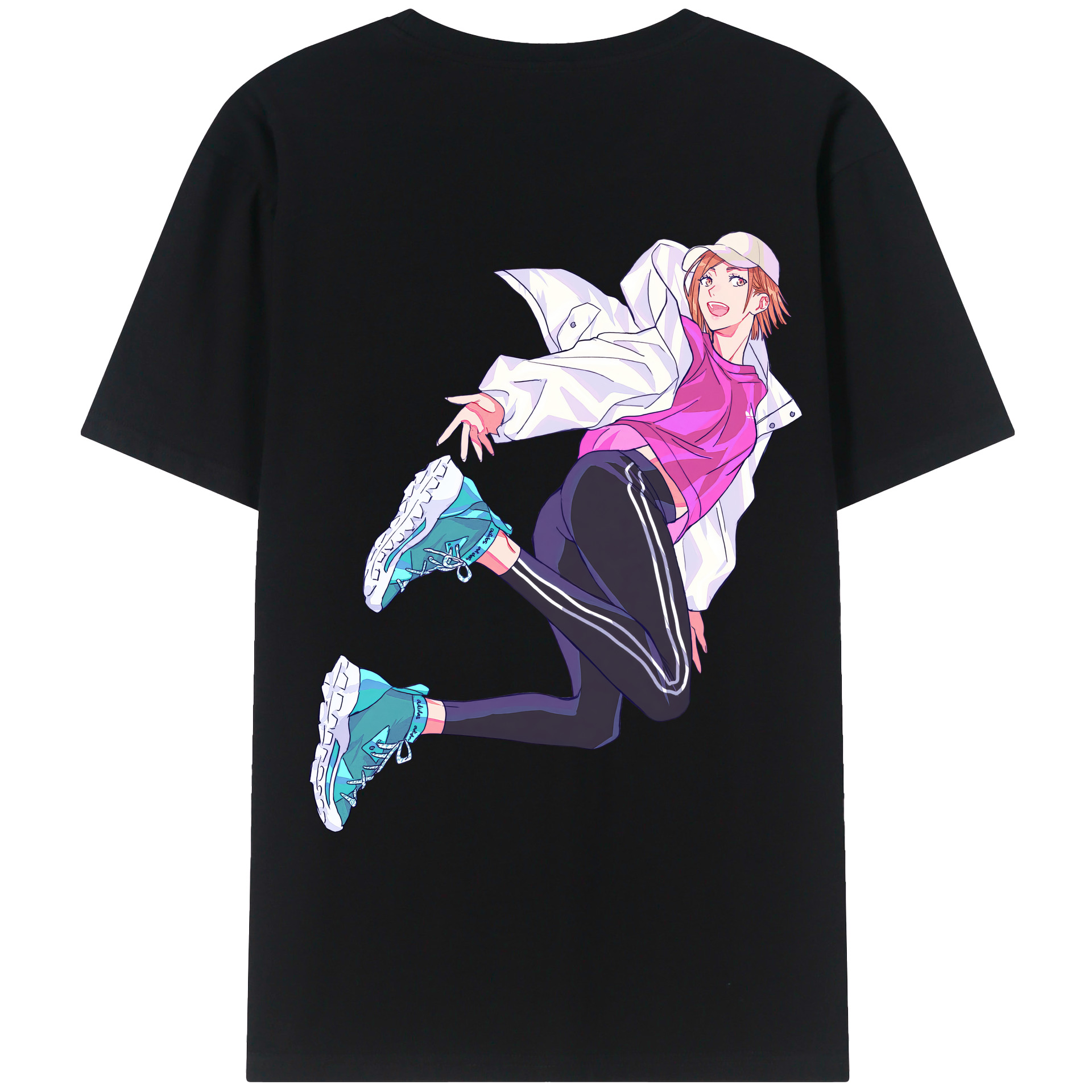 （画像用） 呪術廻戦 Jujutsu Kaisen 綿100％ メンズ半袖Tシャツ（バックプリント） 通気性