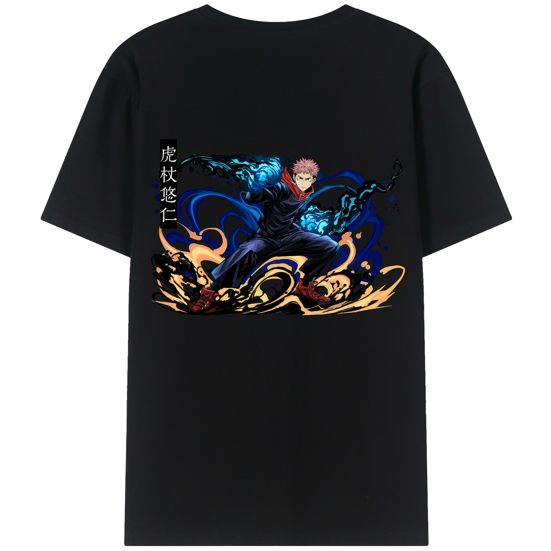 （画像用） 呪術廻戦 Jujutsu Kaisen 綿100％ メンズ半袖Tシャツ（バックプリント） 通気性