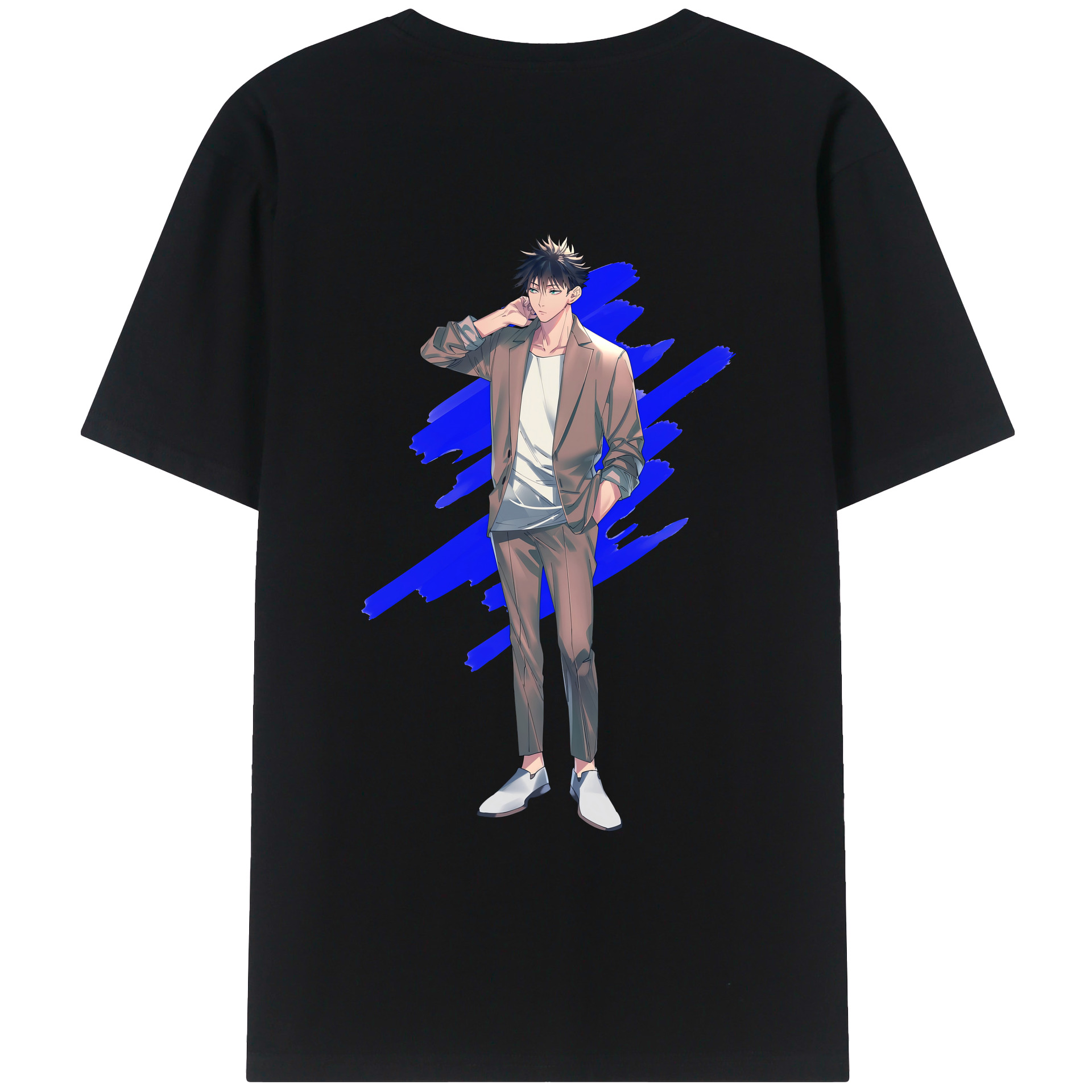 （画像用） 呪術廻戦 Jujutsu Kaisen 綿100％ メンズ半袖Tシャツ（バックプリント） 通気性