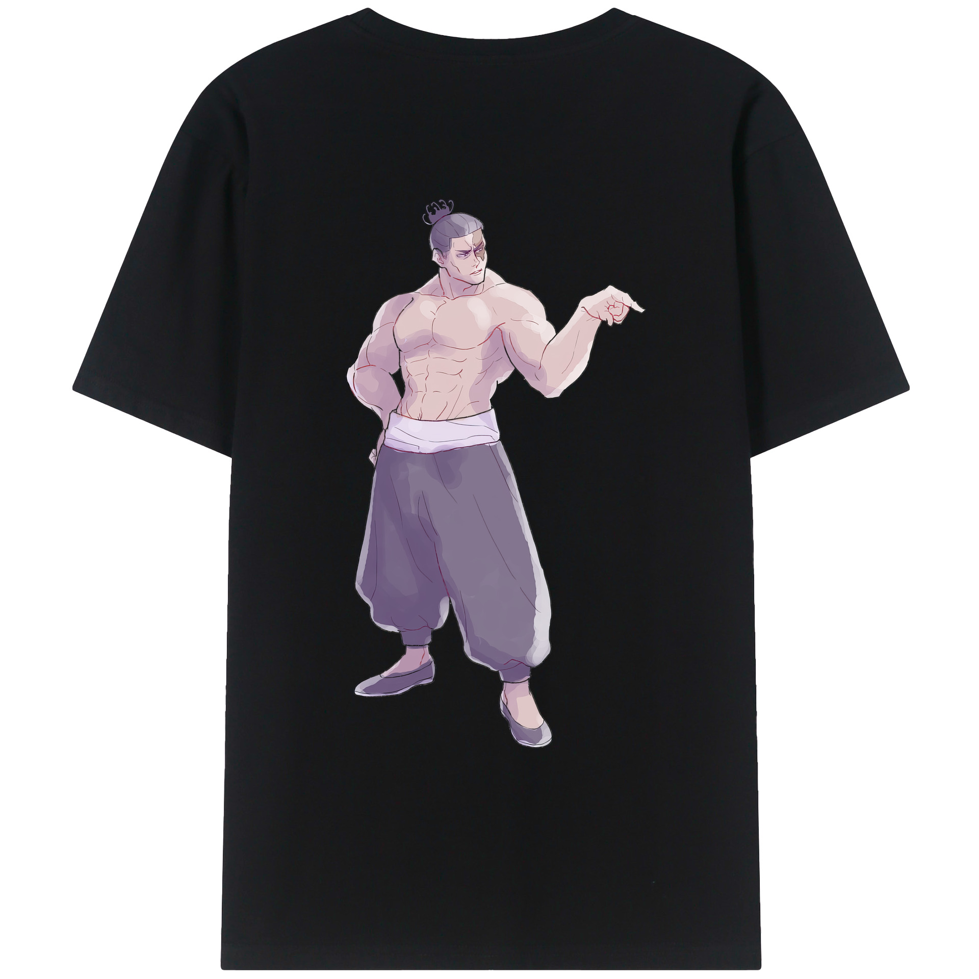 （画像用） 呪術廻戦 Jujutsu Kaisen 綿100％ メンズ半袖Tシャツ（バックプリント） 通気性