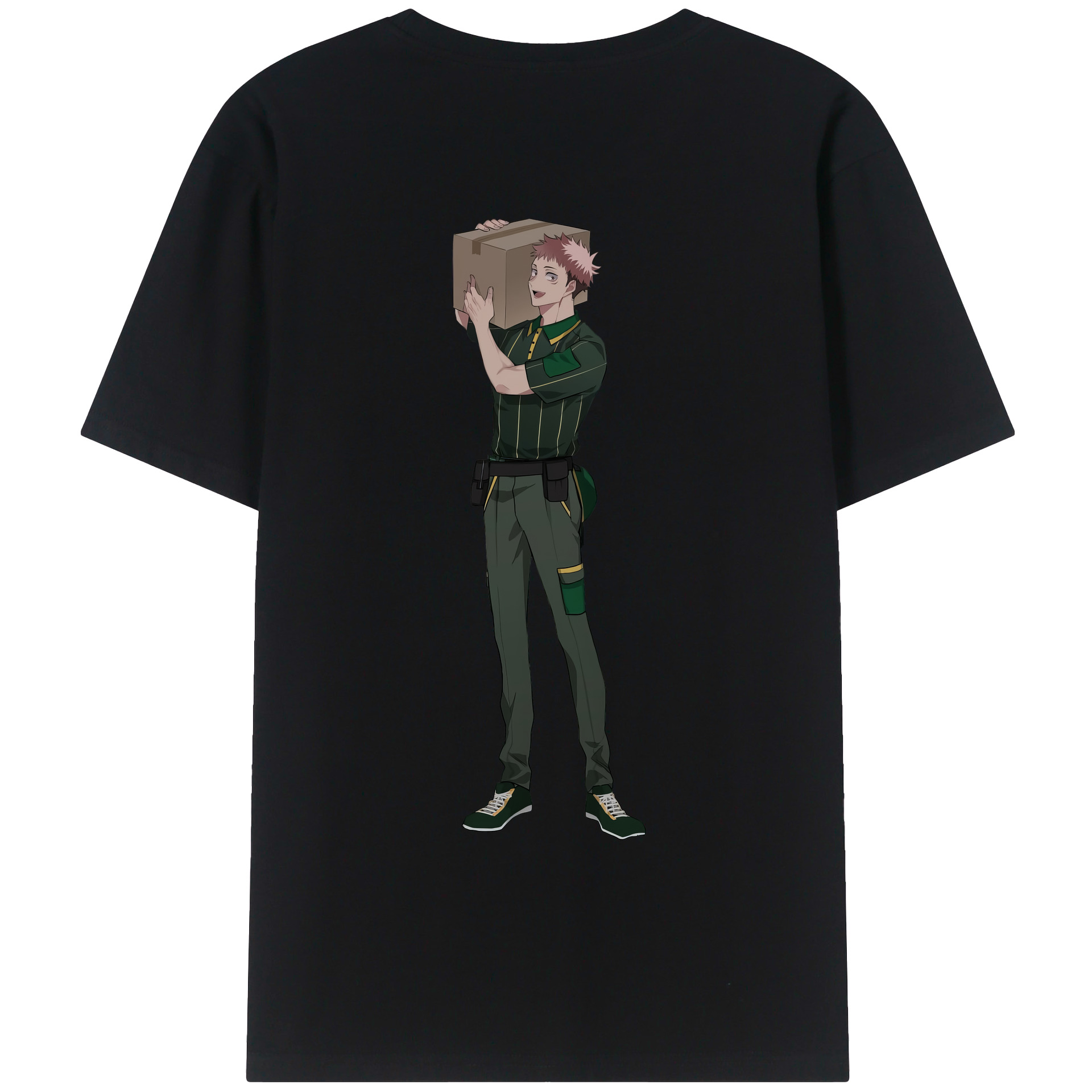 （画像用） 呪術廻戦 Jujutsu Kaisen 綿100％ メンズ半袖Tシャツ（バックプリント） 通気性