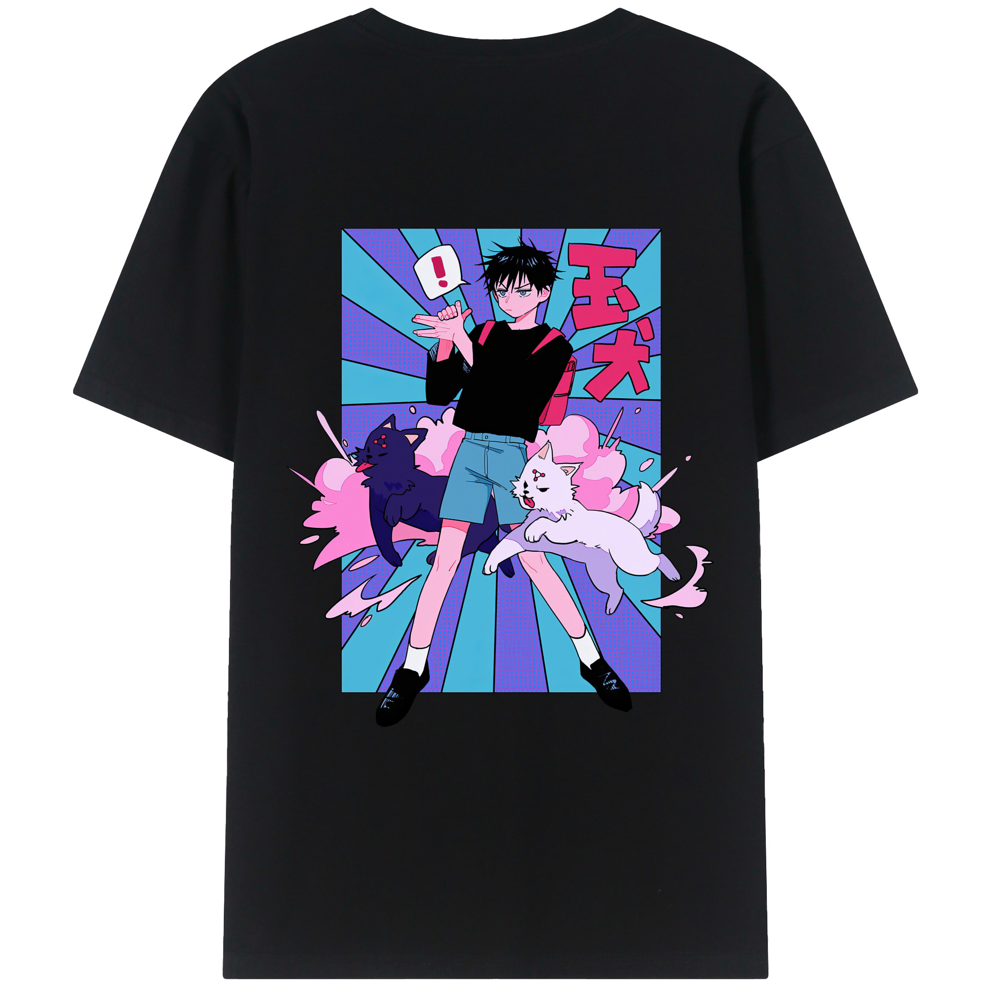 （画像用） 呪術廻戦 Jujutsu Kaisen 綿100％ メンズ半袖Tシャツ（バックプリント） 通気性