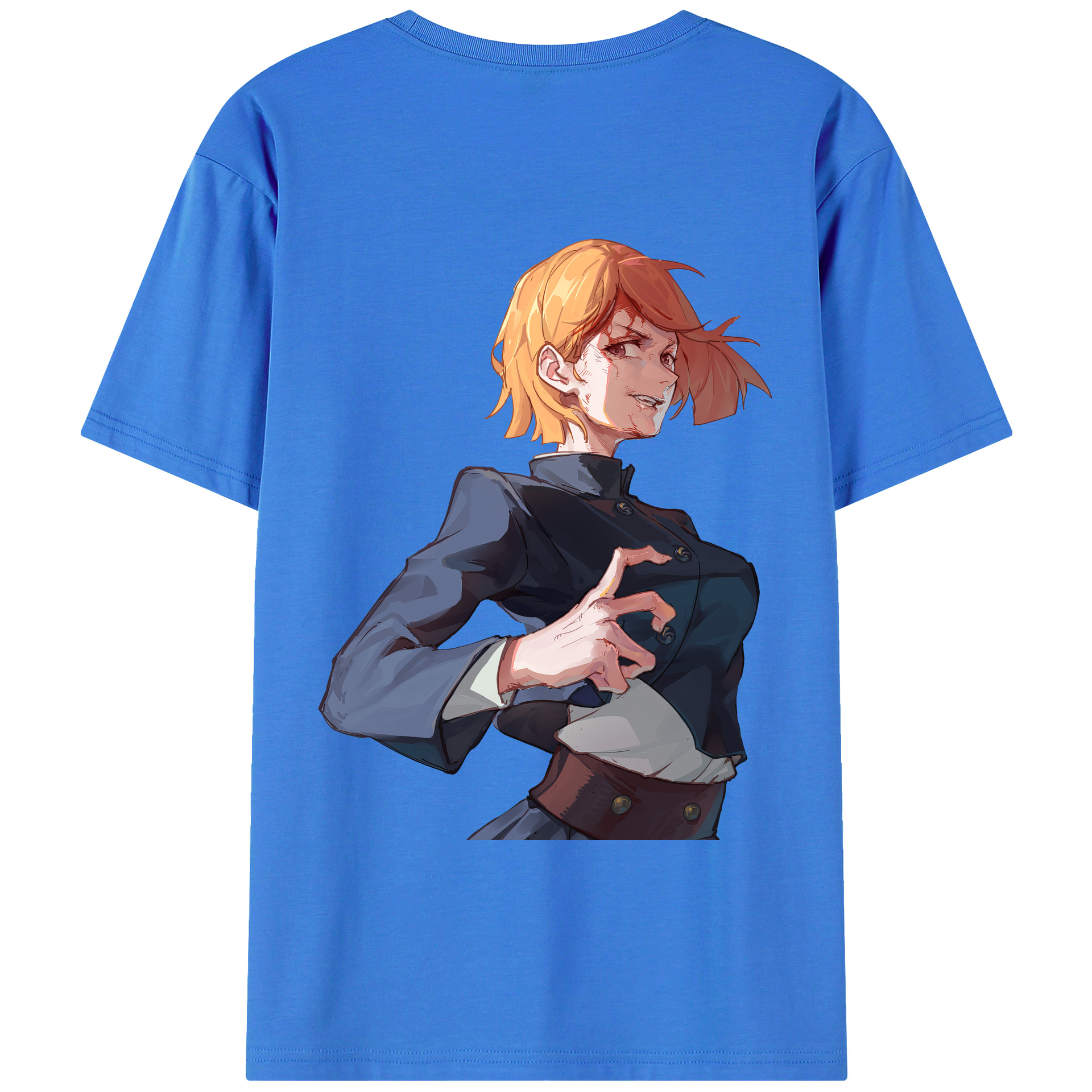 （画像用） 呪術廻戦 Jujutsu Kaisen 綿100％ メンズ半袖Tシャツ（バックプリント） 通気性