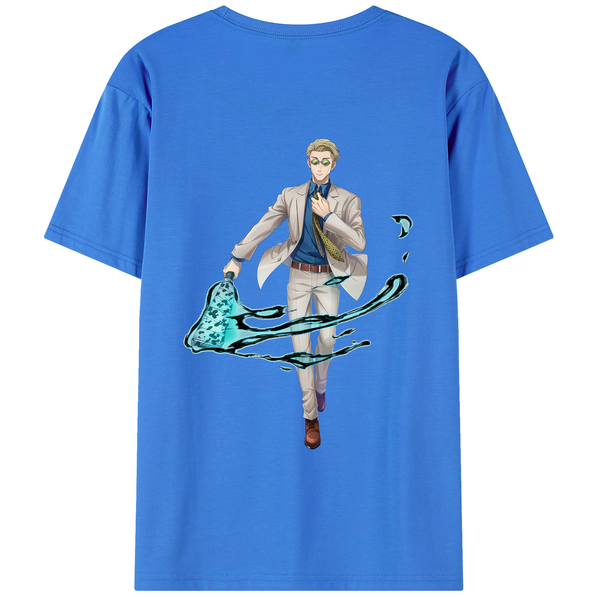 （画像用） 呪術廻戦 Jujutsu Kaisen 綿100％ メンズ半袖Tシャツ（バックプリント） 通気性