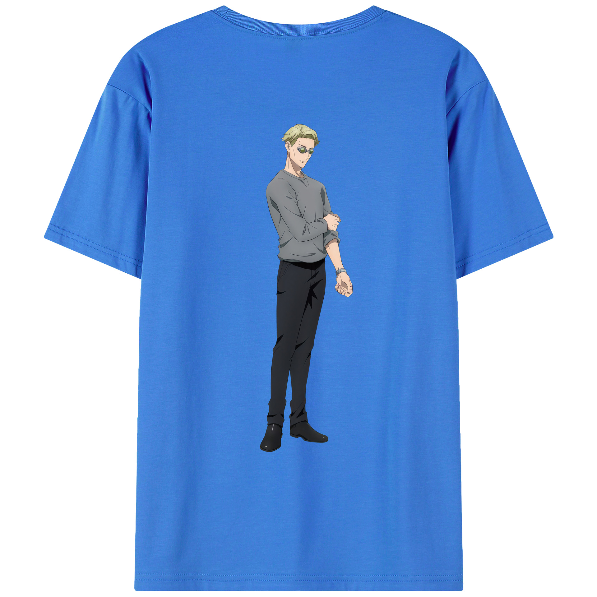 （画像用） 呪術廻戦 Jujutsu Kaisen 綿100％ メンズ半袖Tシャツ（バックプリント） 通気性