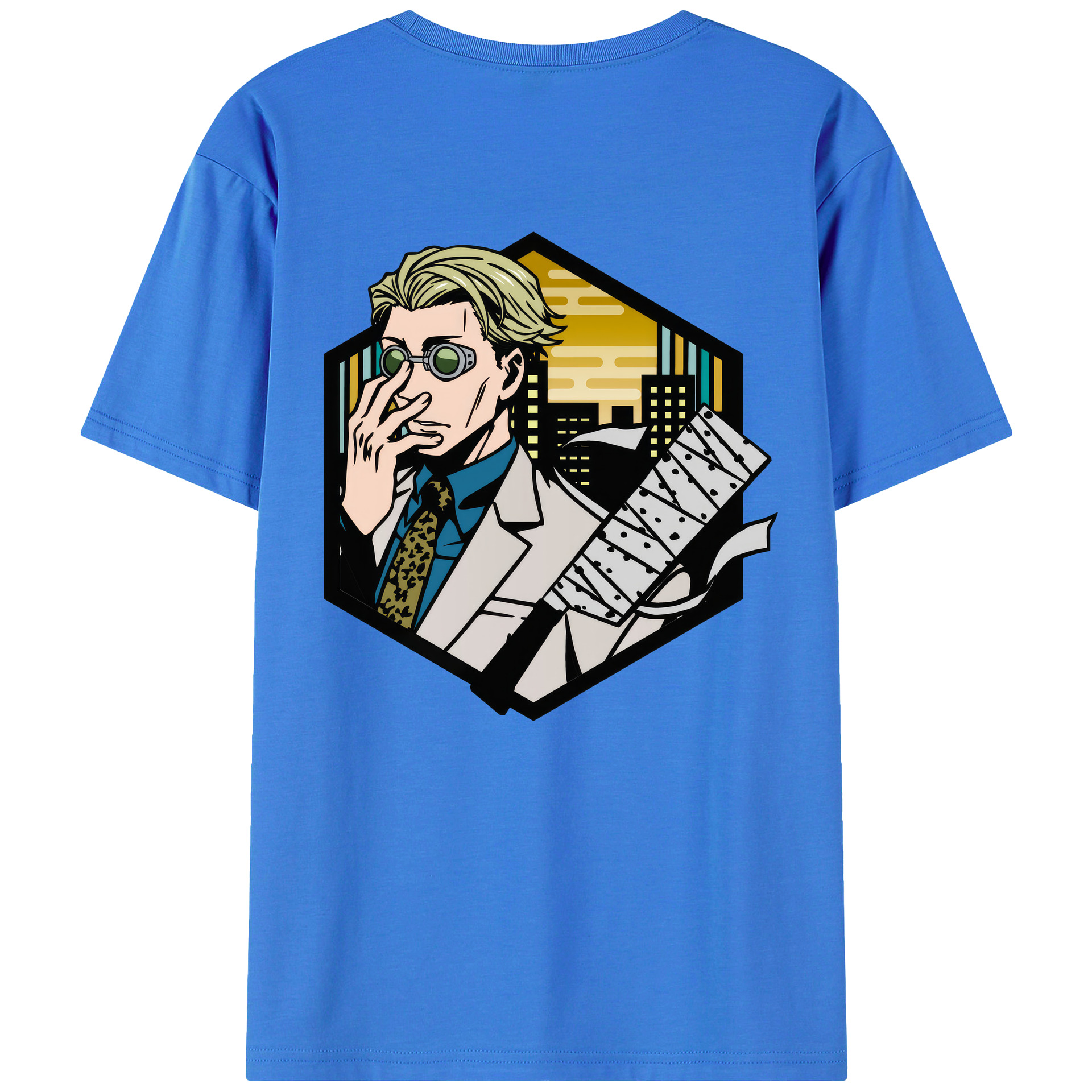 （画像用） 呪術廻戦 Jujutsu Kaisen 綿100％ メンズ半袖Tシャツ（バックプリント） 通気性