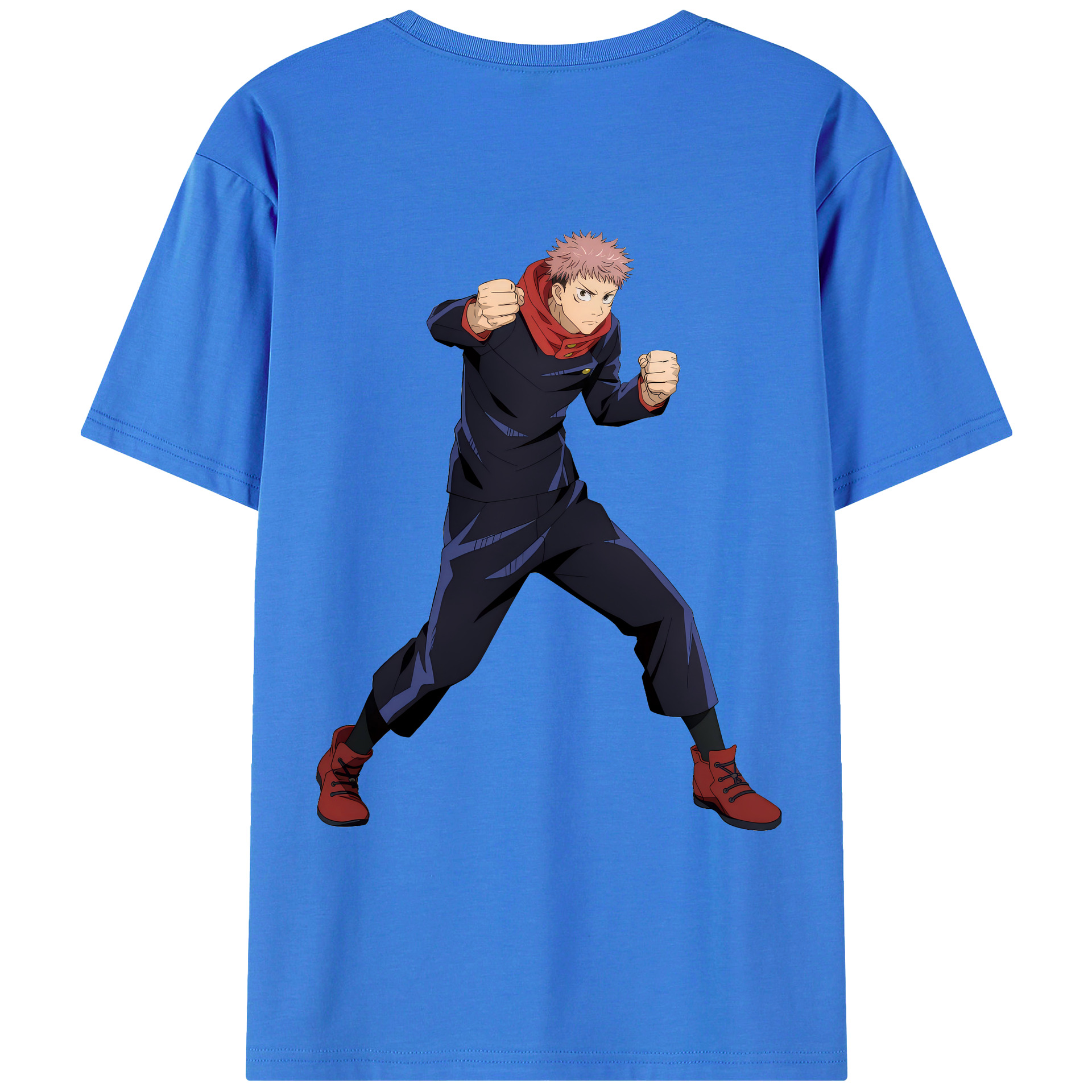 （画像用） 呪術廻戦 Jujutsu Kaisen 綿100％ メンズ半袖Tシャツ（バックプリント） 通気性