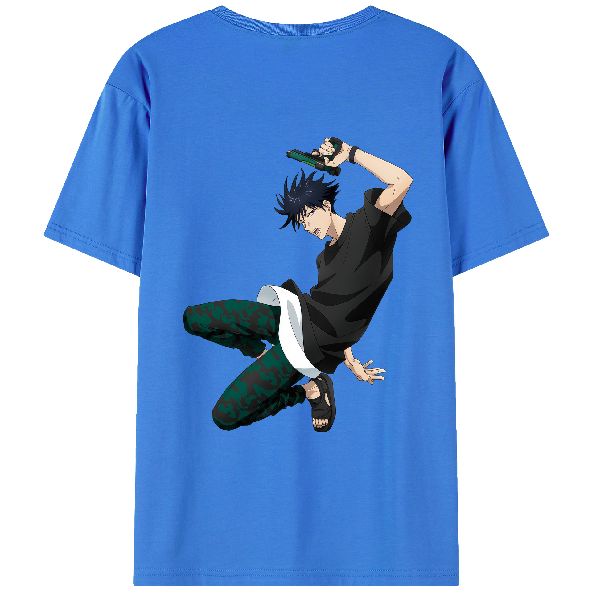 （画像用） 呪術廻戦 Jujutsu Kaisen 綿100％ メンズ半袖Tシャツ（バックプリント） 通気性