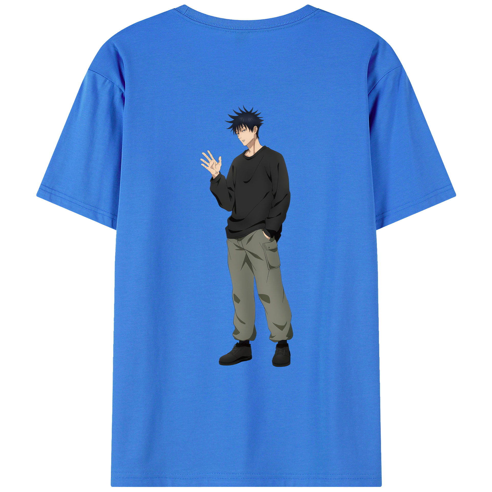 （画像用） 呪術廻戦 Jujutsu Kaisen 綿100％ メンズ半袖Tシャツ（バックプリント） 通気性