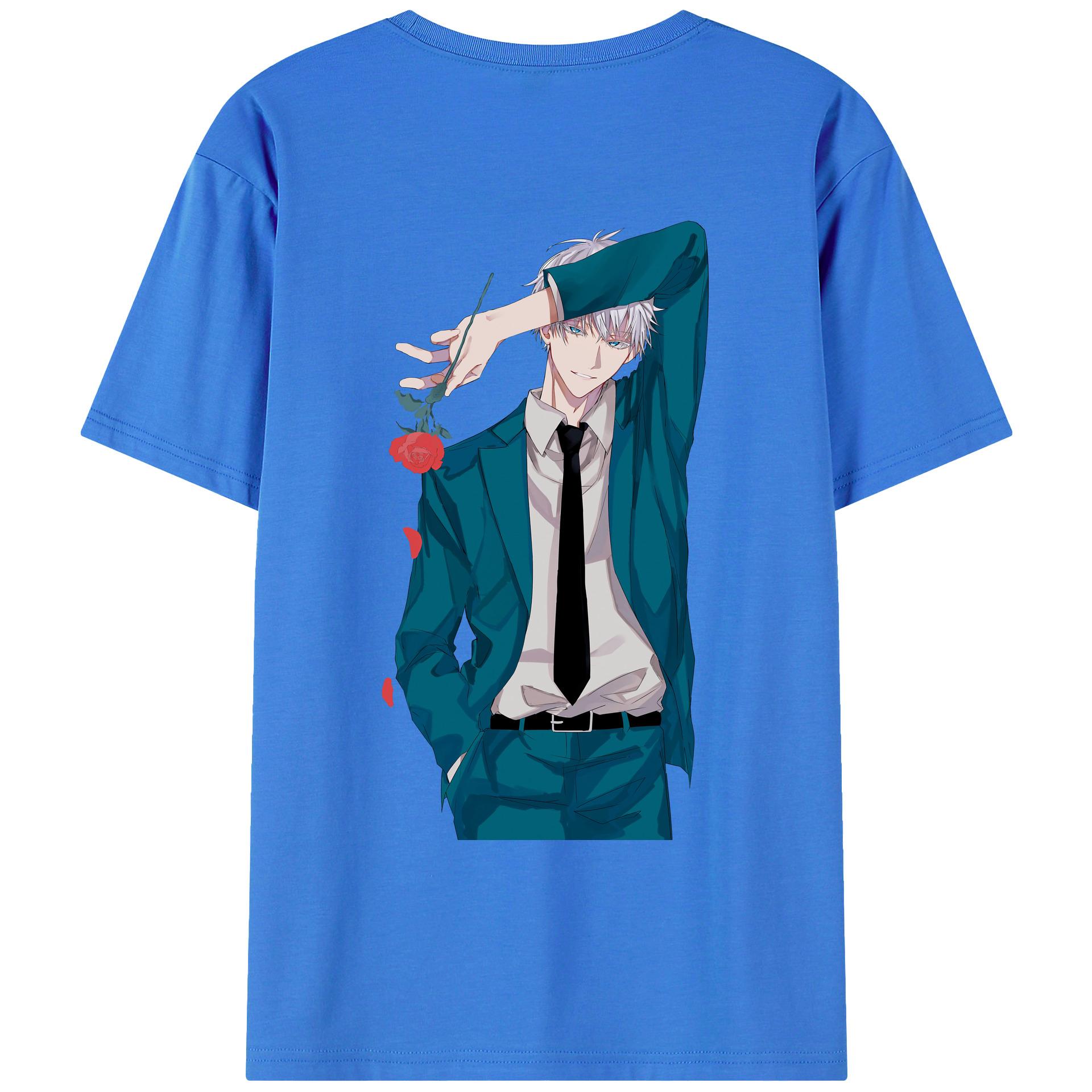 （画像用） 呪術廻戦 Jujutsu Kaisen 綿100％ メンズ半袖Tシャツ（バックプリント） 通気性