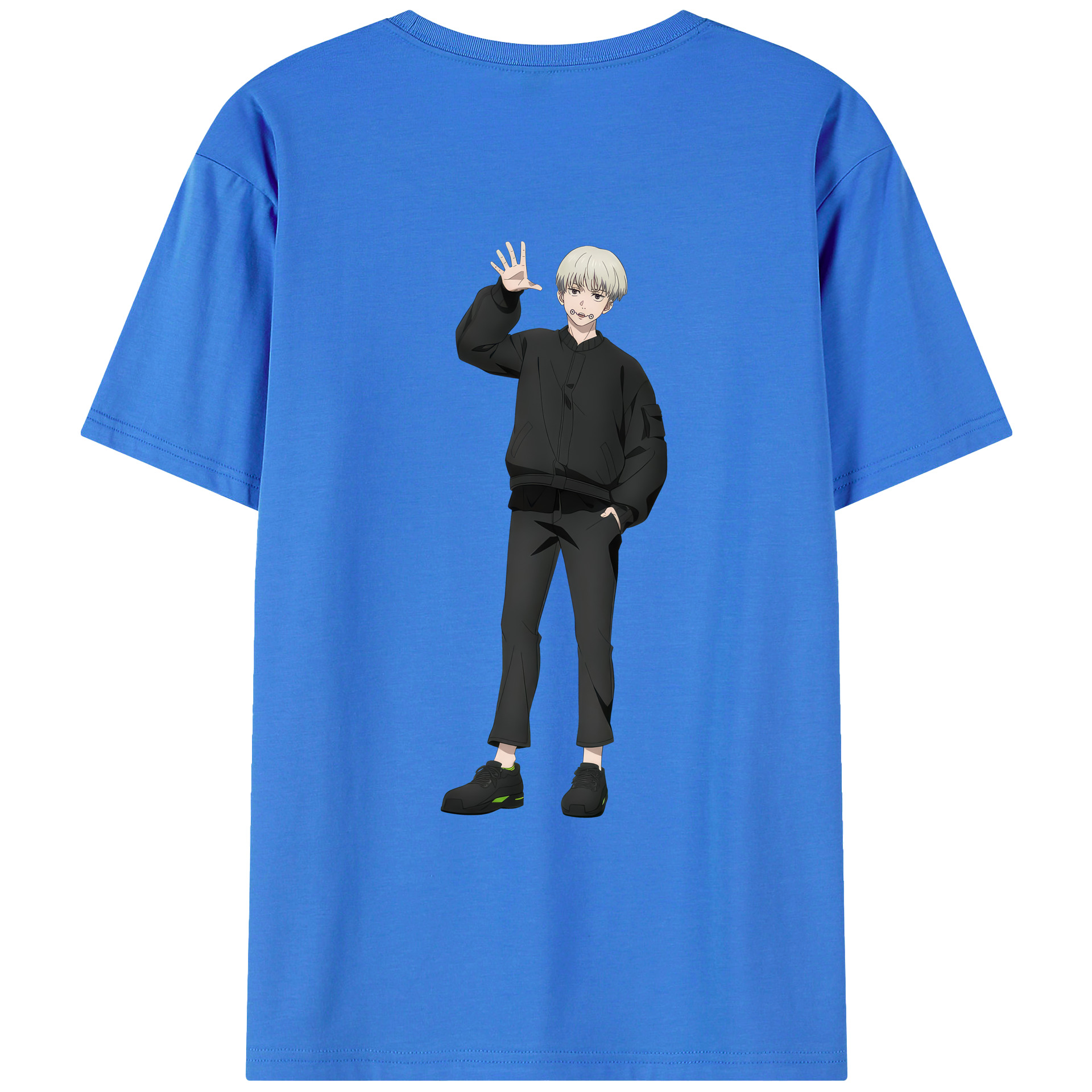 （画像用） 呪術廻戦 Jujutsu Kaisen 綿100％ メンズ半袖Tシャツ（バックプリント） 通気性