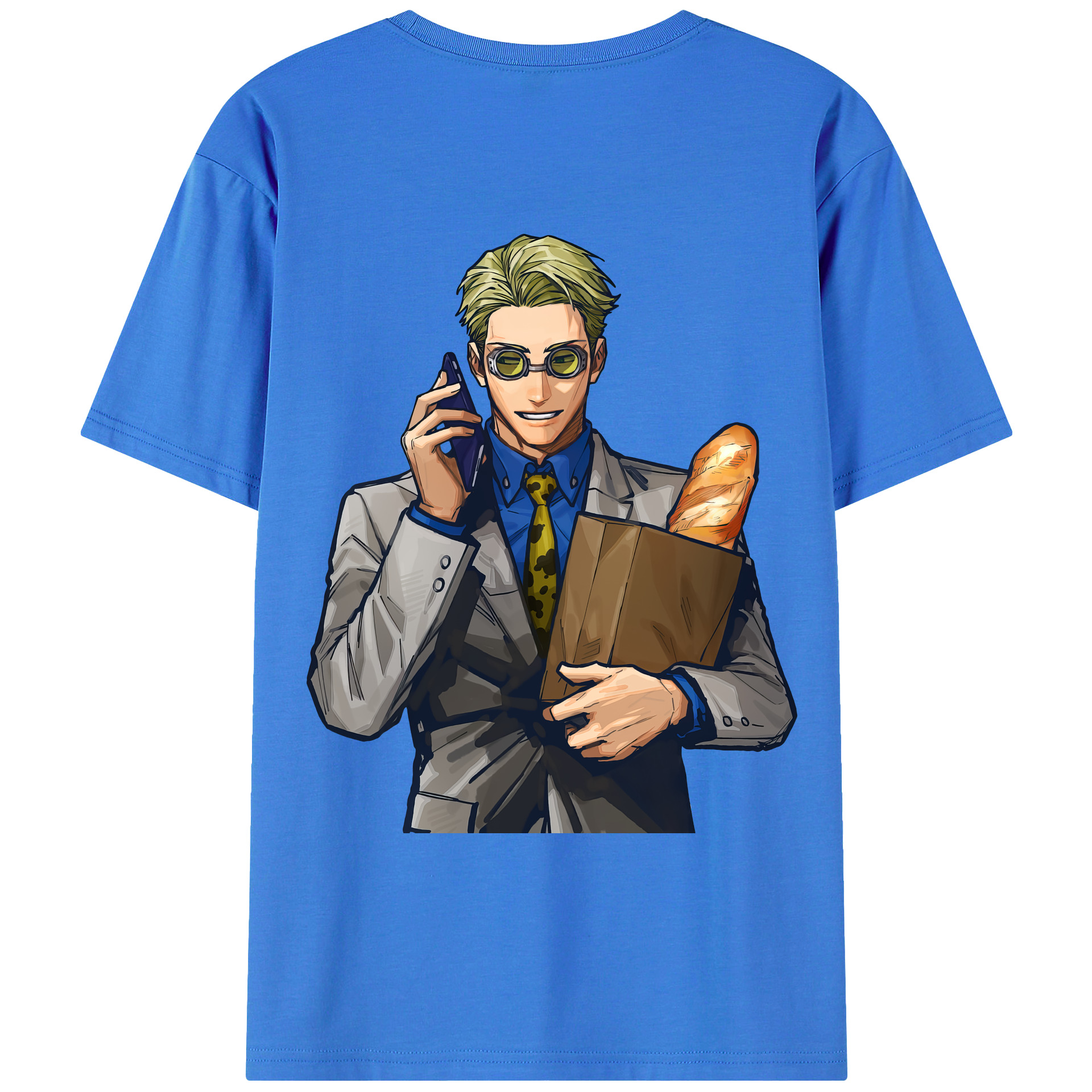 （画像用） 呪術廻戦 Jujutsu Kaisen 綿100％ メンズ半袖Tシャツ（バックプリント） 通気性