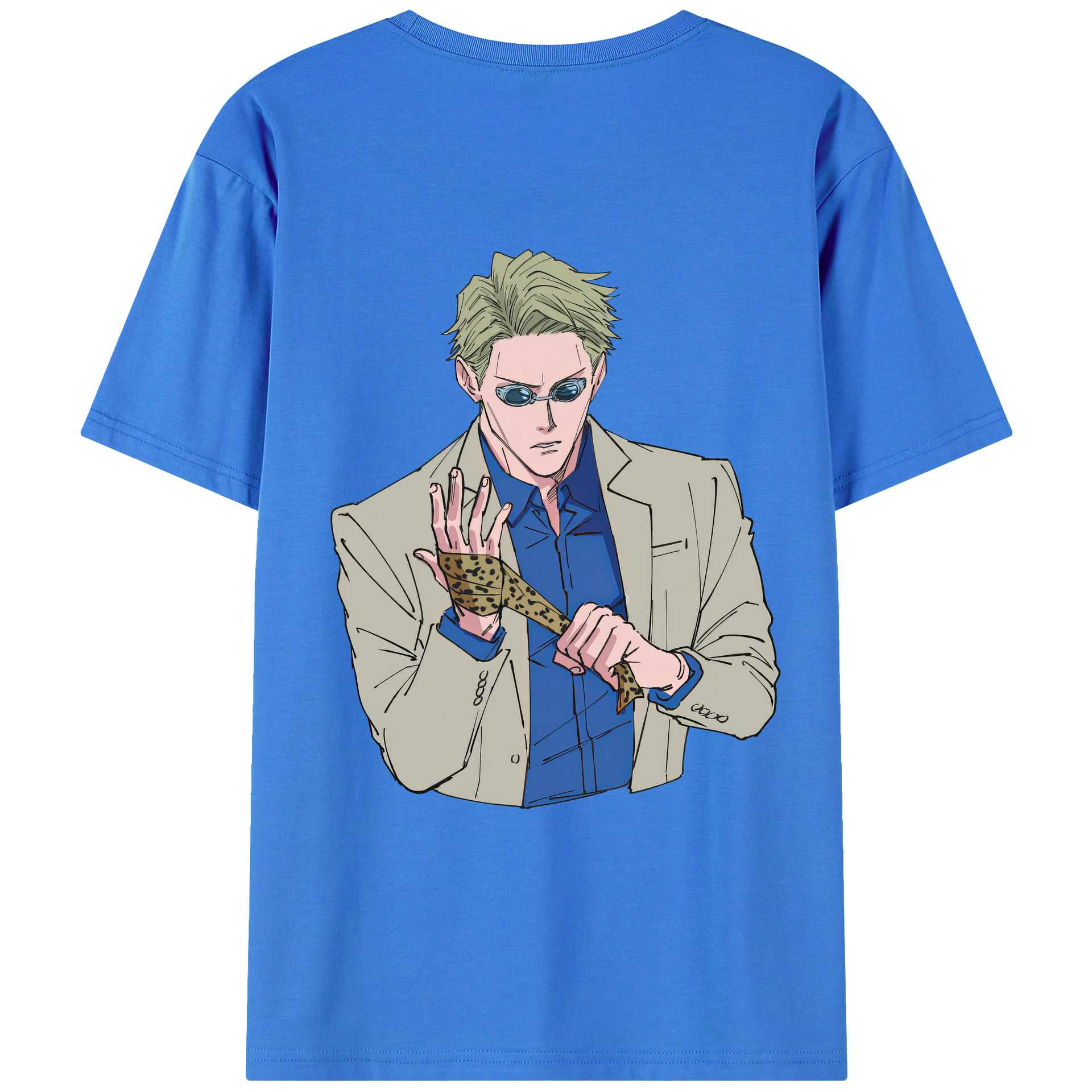 （画像用） 呪術廻戦 Jujutsu Kaisen 綿100％ メンズ半袖Tシャツ（バックプリント） 通気性