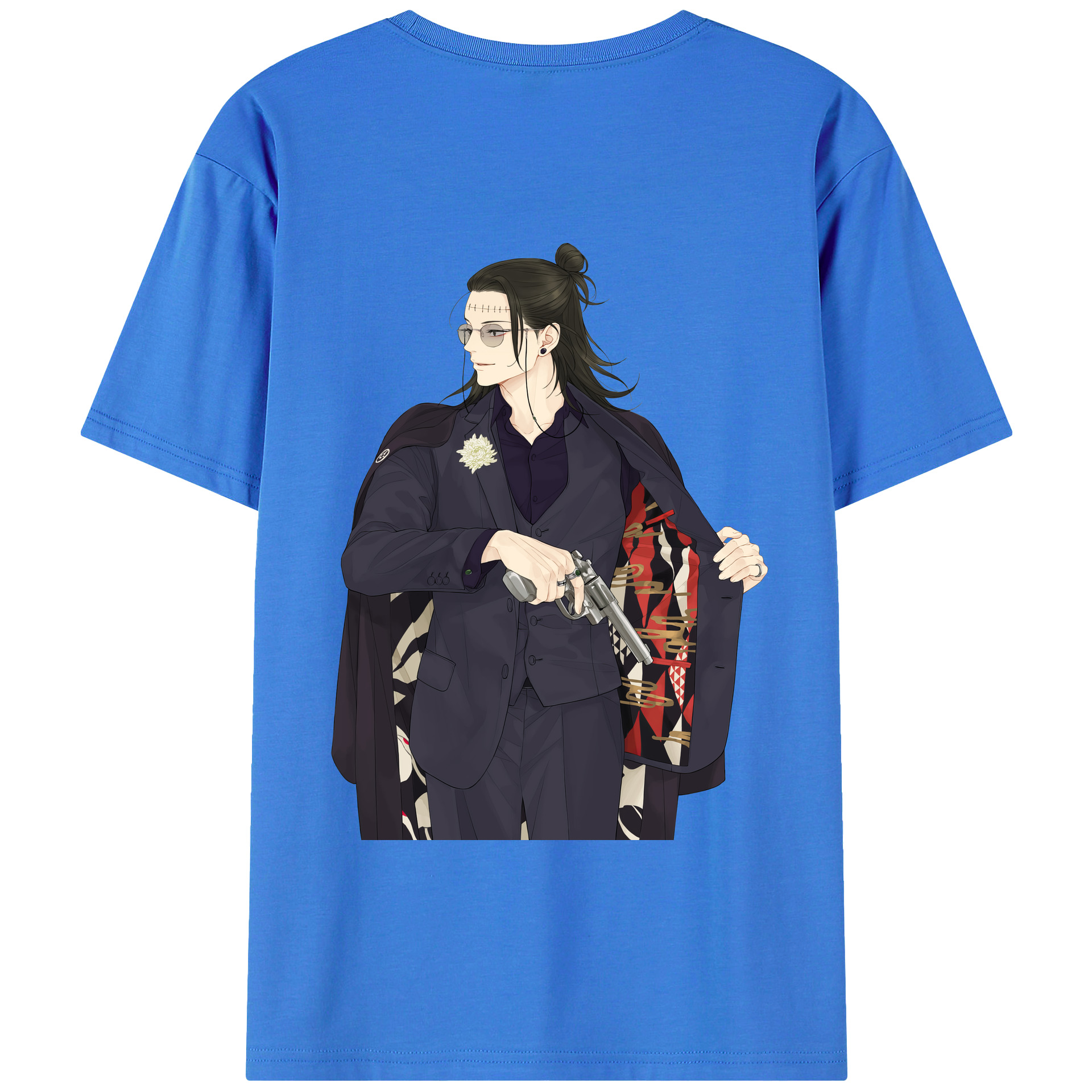（画像用） 呪術廻戦 Jujutsu Kaisen 綿100％ メンズ半袖Tシャツ（バックプリント） 通気性