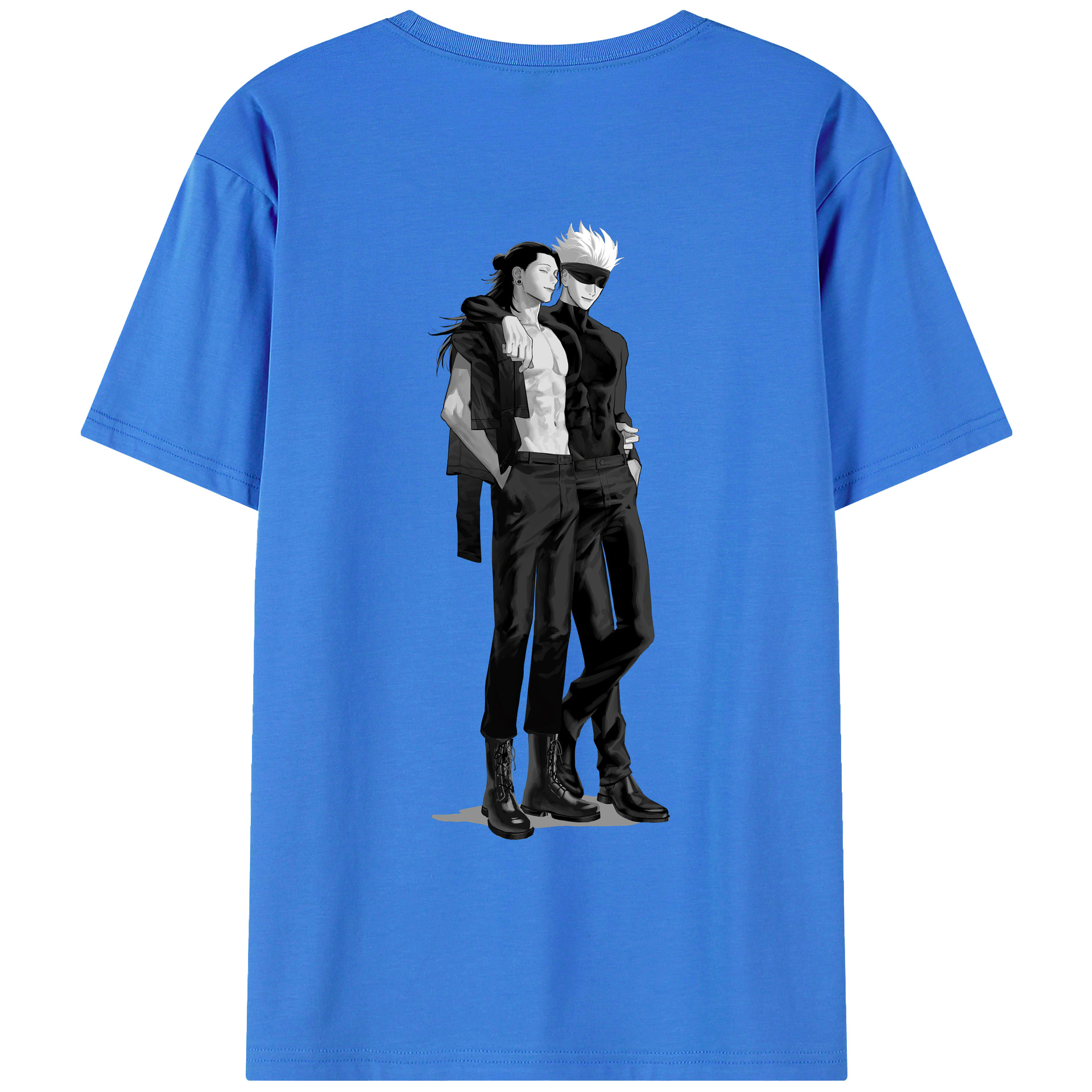（画像用） 呪術廻戦 Jujutsu Kaisen 綿100％ メンズ半袖Tシャツ（バックプリント） 通気性